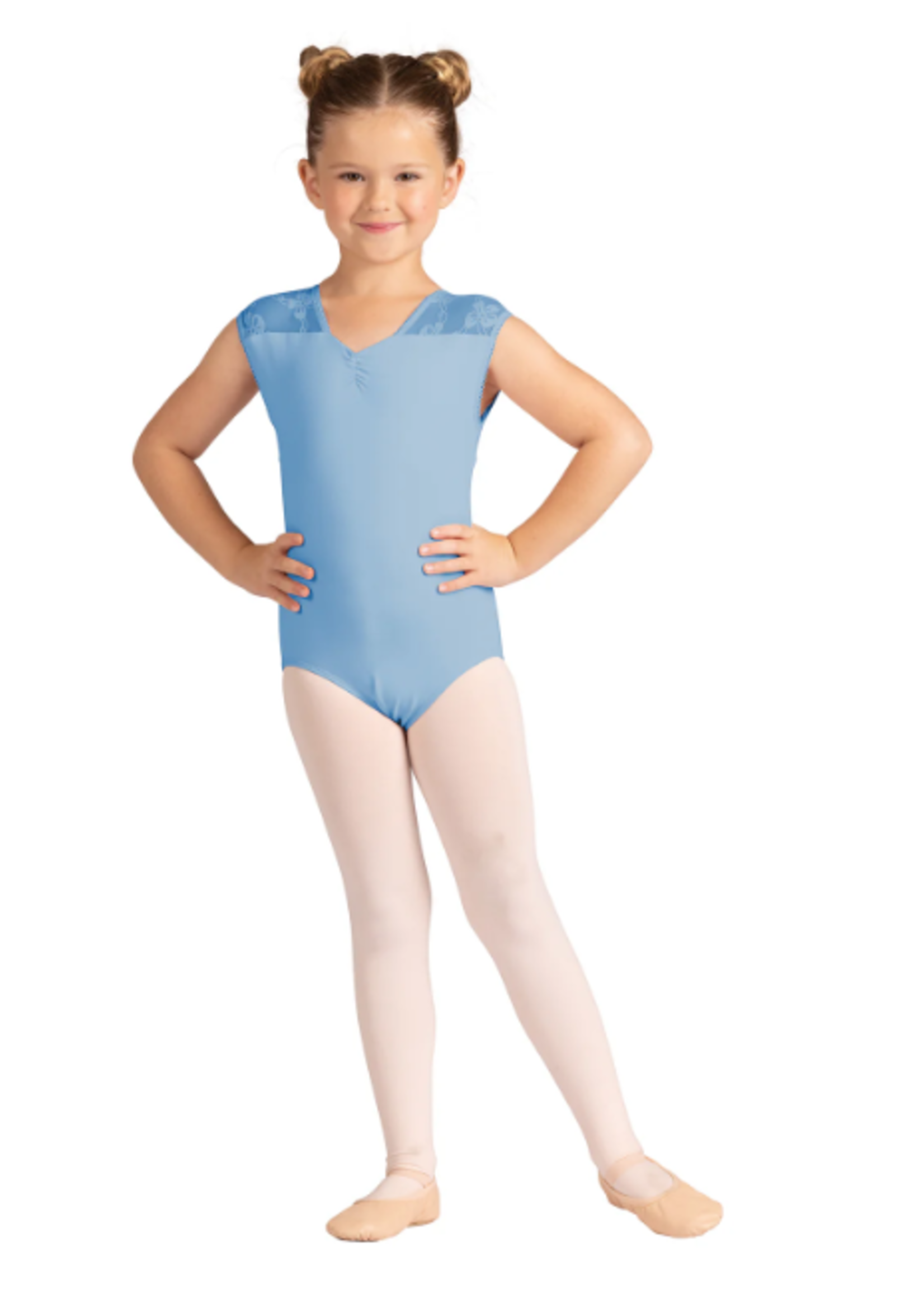 DANSHUZ 24101C GILLIAN BOW MESH TANK LEOTARD