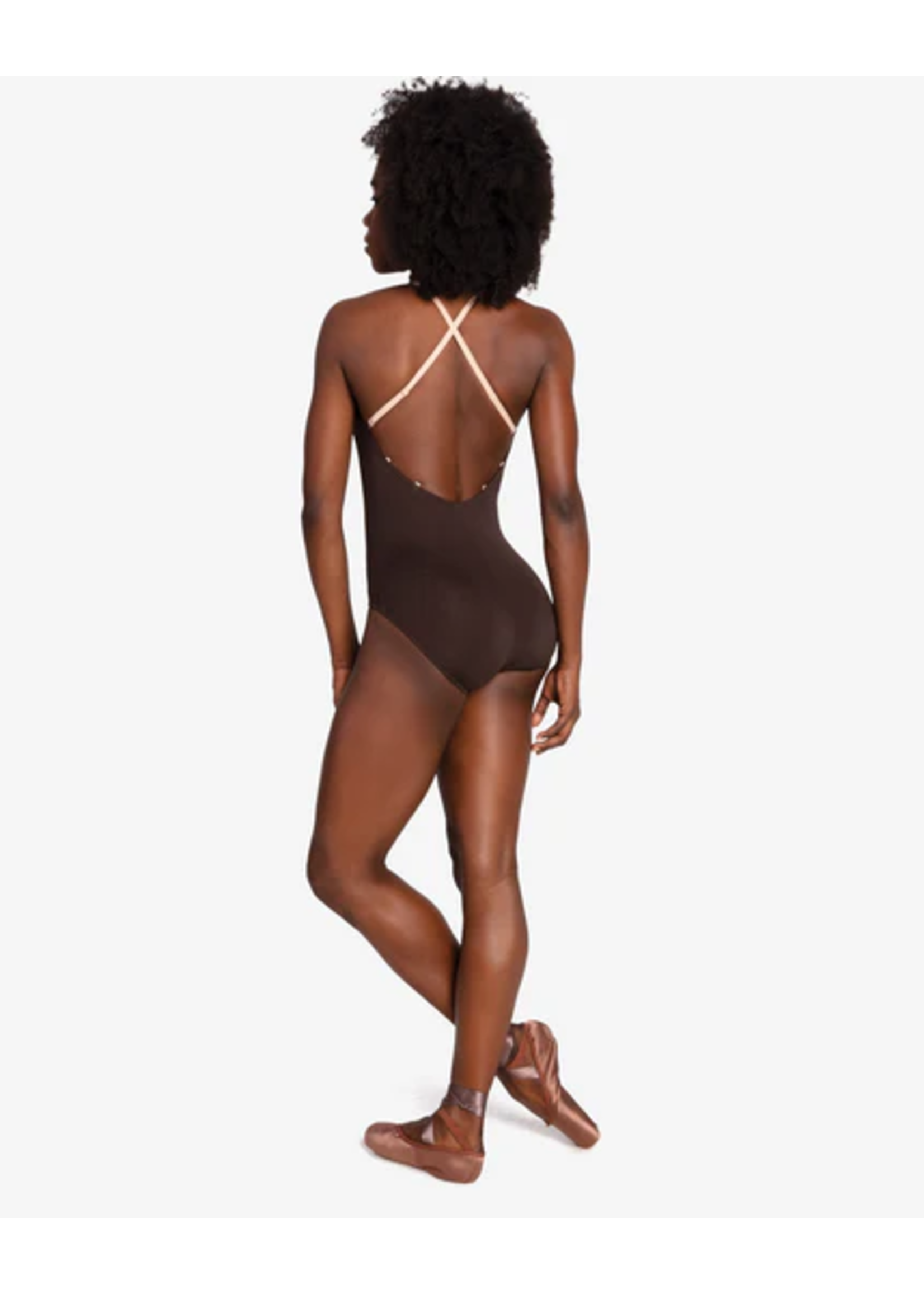 SO DANCA UG212 PALOMA SKINTONE LEOTARD WITH ADUSTABLE STRAPS