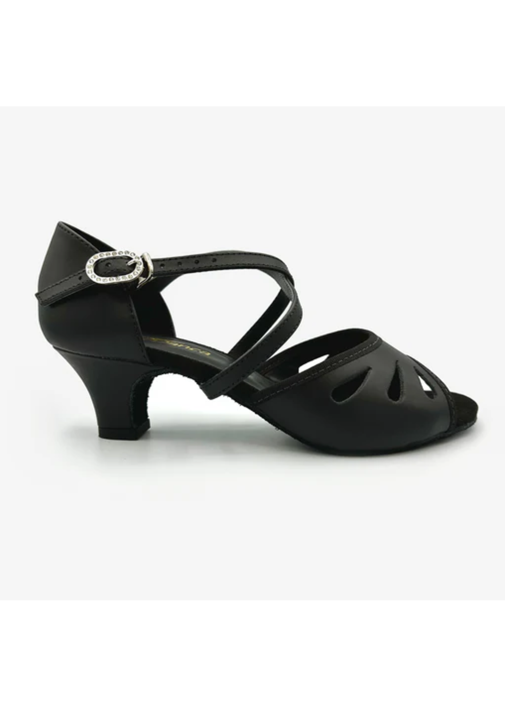 SO DANCA BL182 RADISON 1.5” TEARDROP CUT LEATHER OPEN TOE BALLROOM SANDAL