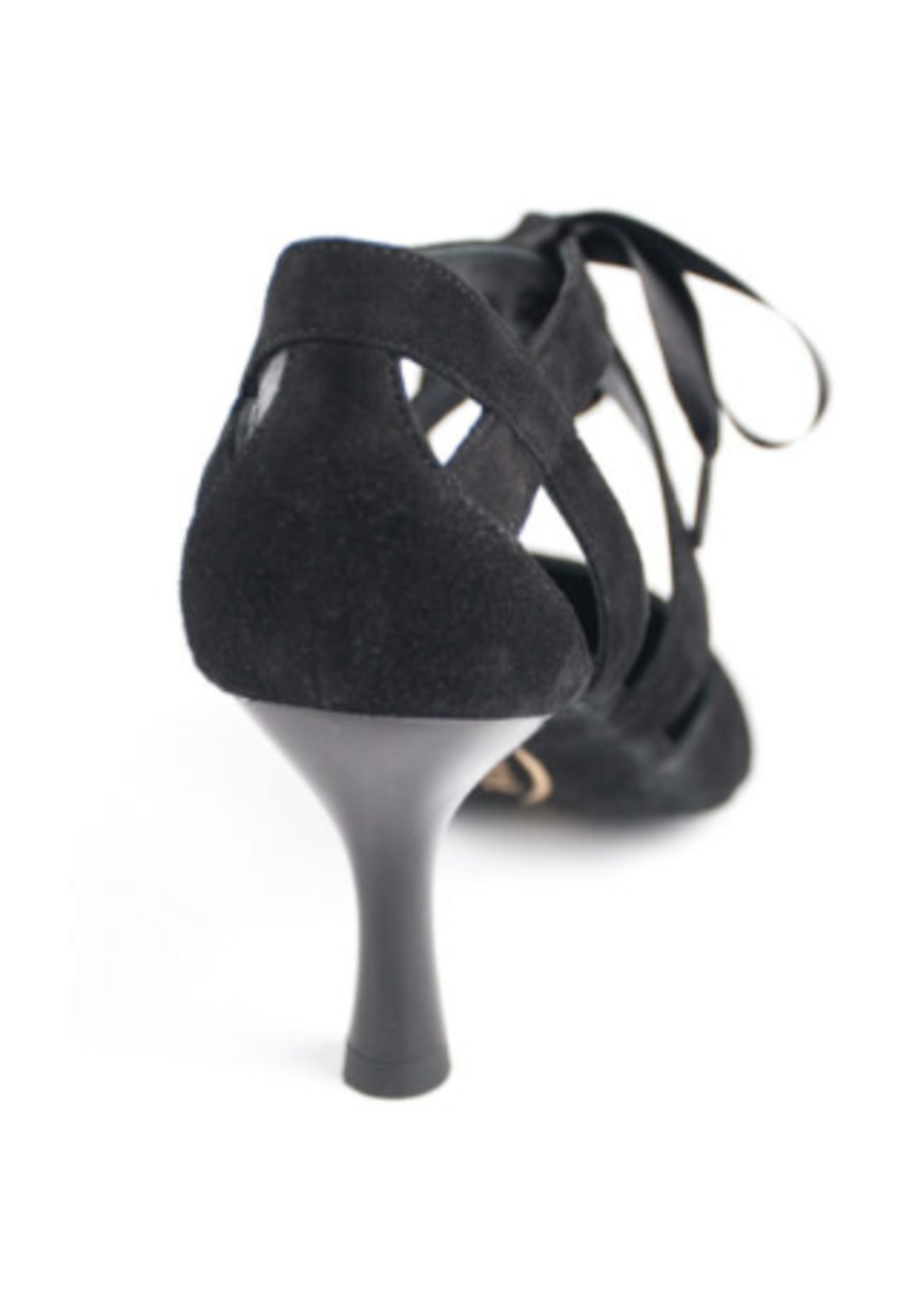 PORT DANCE LATIN LADY SUEDE LEATHER CLOSED TOE SMOOTH BALLROOM SHOE WITH BOW