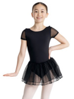 CAPEZIO & BUNHEADS A12075C SUPERNOVA POLARIS RUFFLE LOW BACK CAP SLEEVE TUTU DRESS