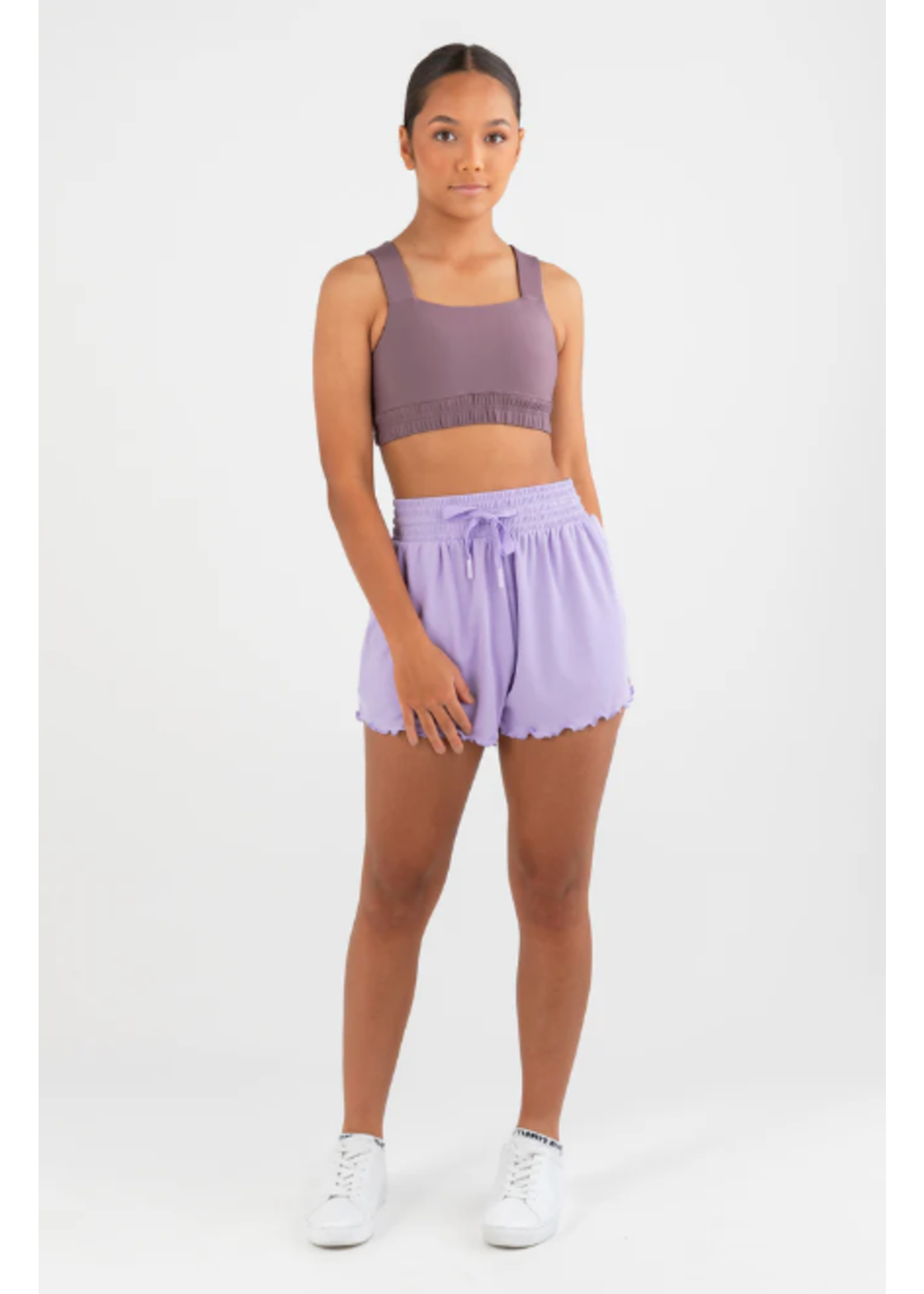 EVERY TURN 2405-AGS023 SNUGGLE RIBBED LOOSE FIT SHORT