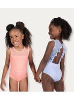 ROXIE RC231109 HAZEL MESH HIGH NECK RUFFLE BACK TANK LEOTARD