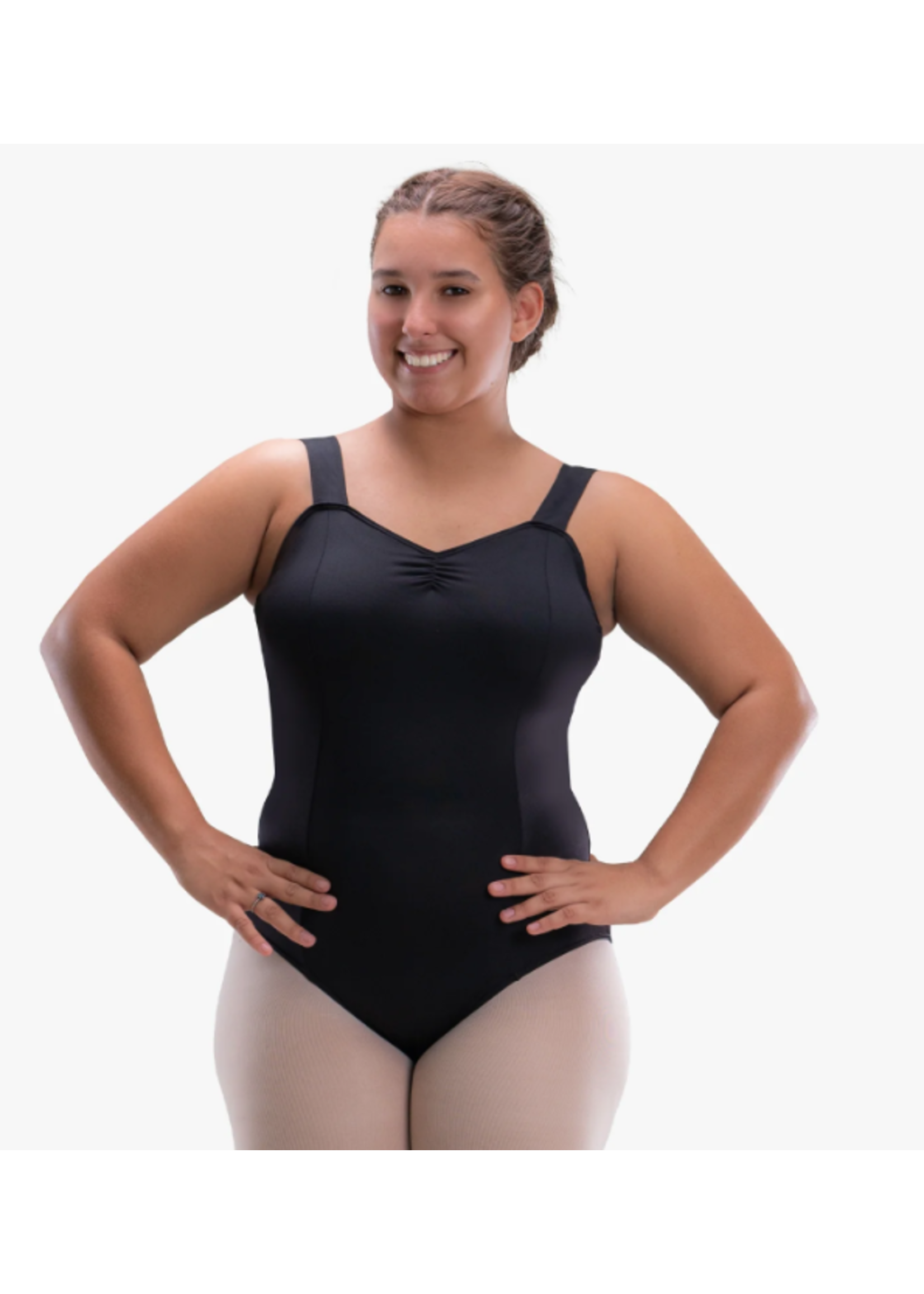 SO DANCA SL182 CURVY SQUARE BACK PINCH FRONT TANK LEOTARD