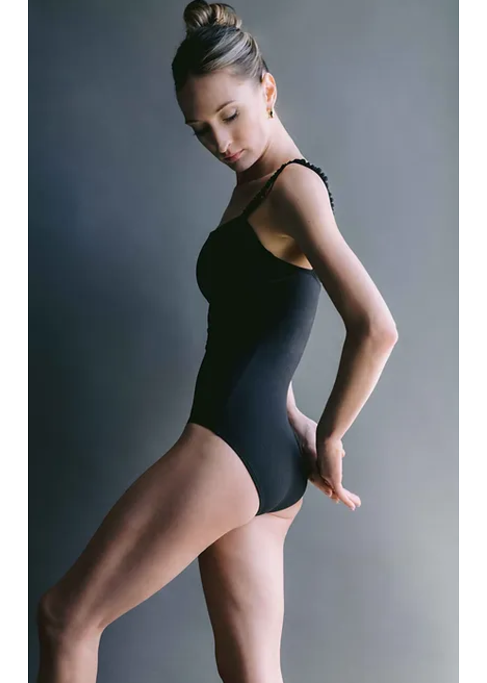 JULE HLO1M HALO TEXTURED ROUCHED STRAP CAMISOLE LEOTARD