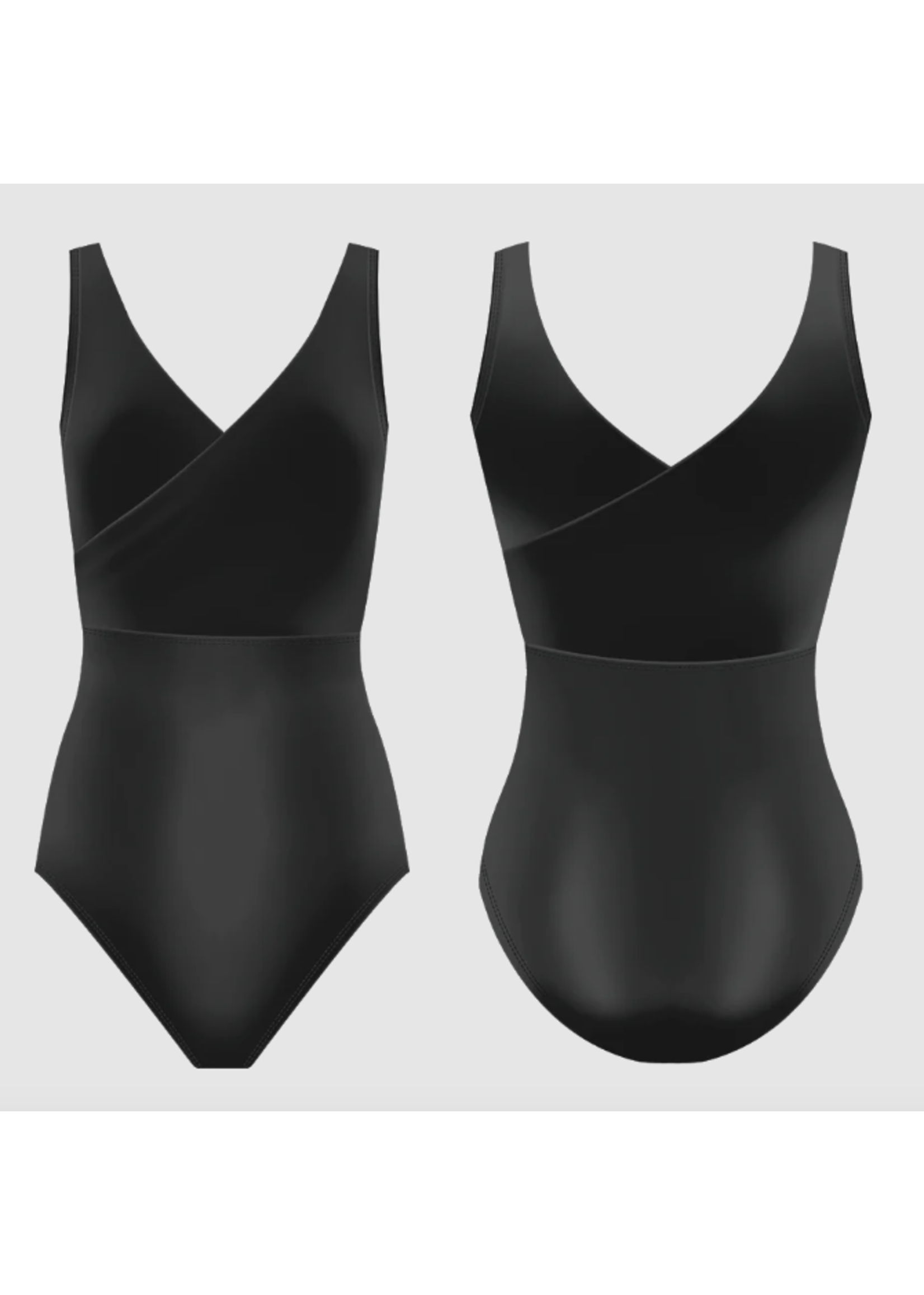 DANSE DE PARIS L0032 CHARLENE GODDESS CROSS OVER ROUCHED TANK LEOTARD