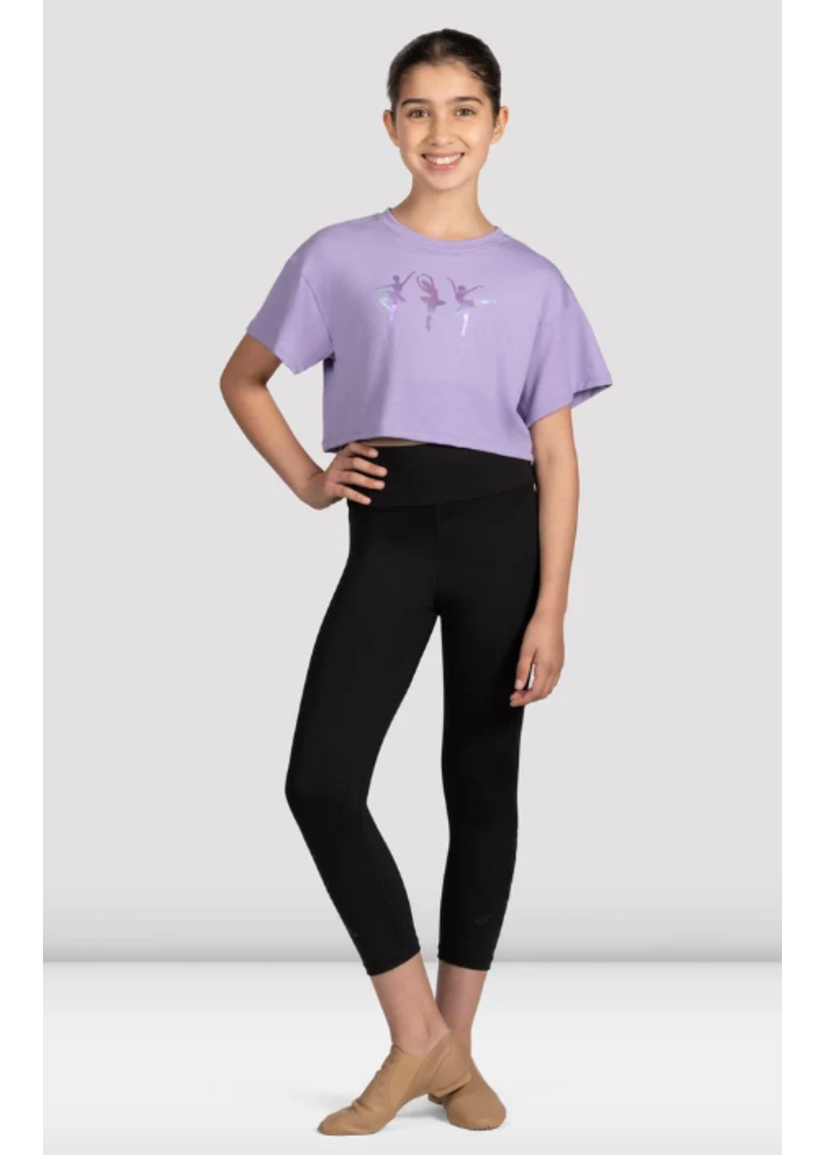 BLOCH & MIRELLA M1563C BALLERINA SILOUETTE CROP TSHIRT