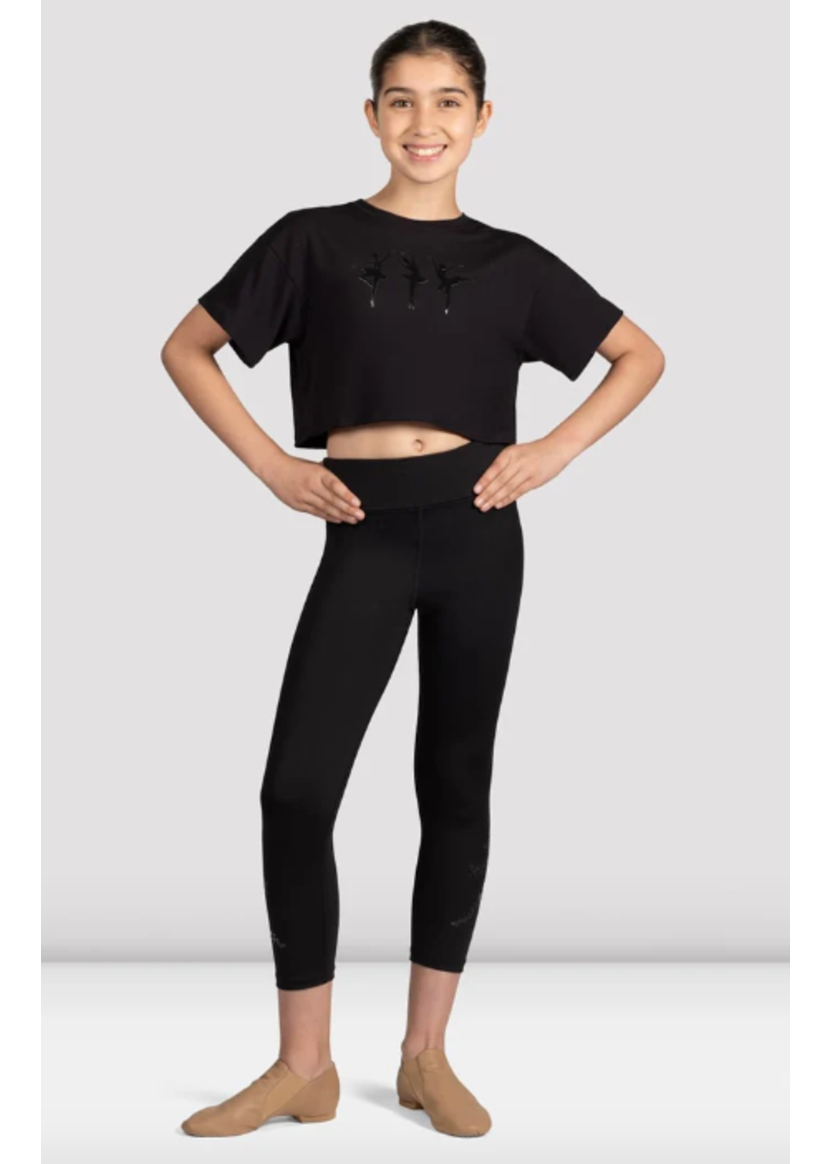 BLOCH & MIRELLA M1563C BALLERINA SILOUETTE CROP TSHIRT