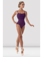BLOCH & MIRELLA L4157B ROUCHED MESH EMPIRE BODICE CAMISOLE LEOTARD