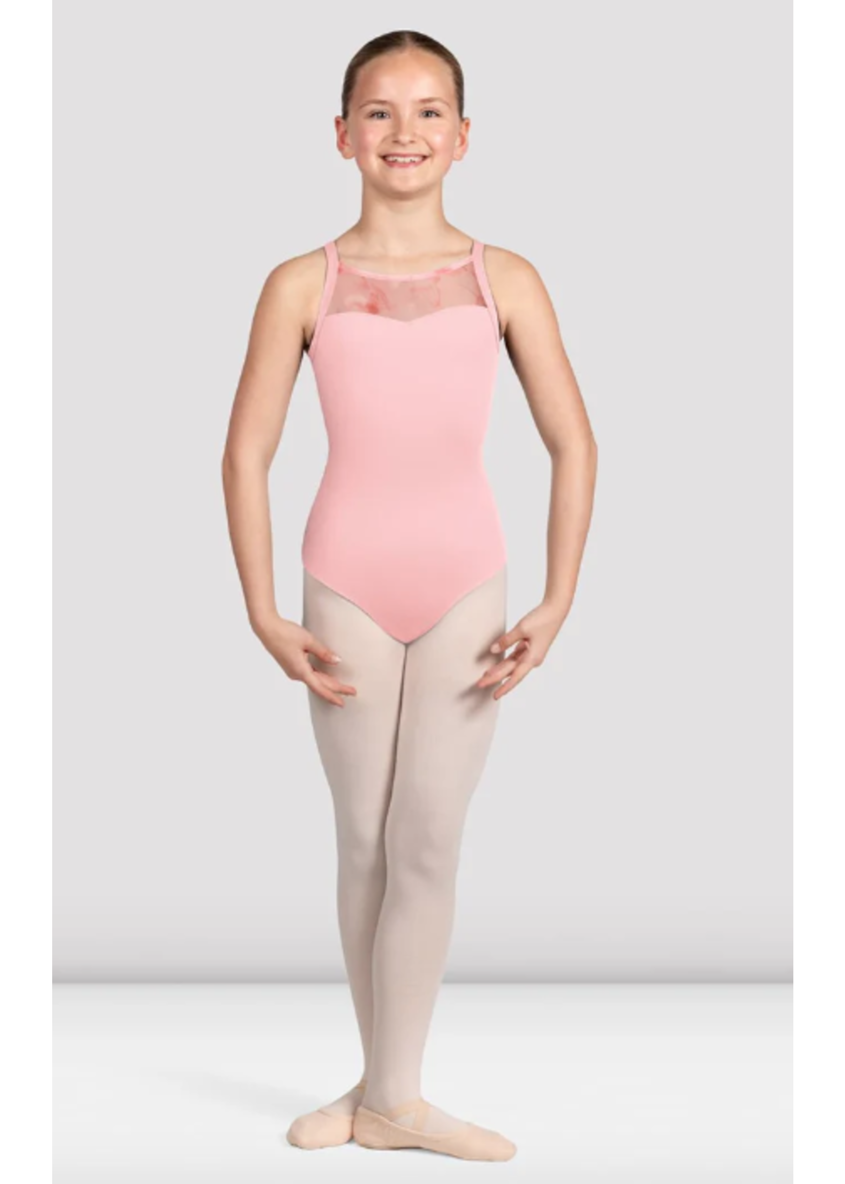 BLOCH & MIRELLA CL5237 FLORAL MESH BUTTERFLY CROSS BACK TANK LEOTARD