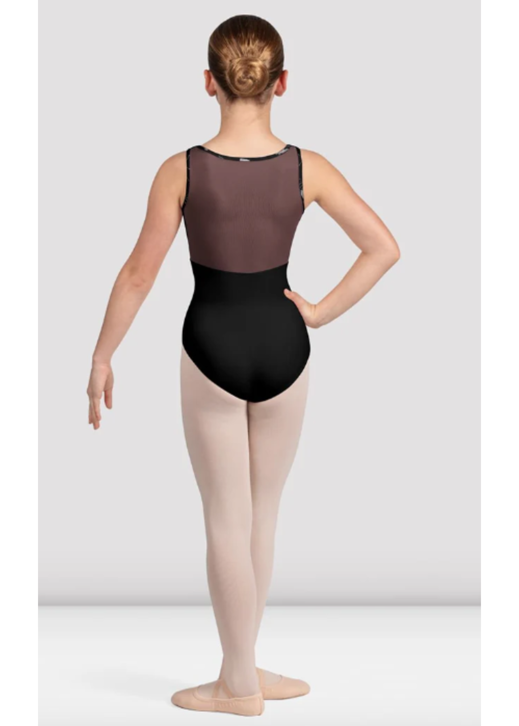 BLOCH & MIRELLA CL5245 FLORAL MESH BACK BODICE TANK LEOTARD