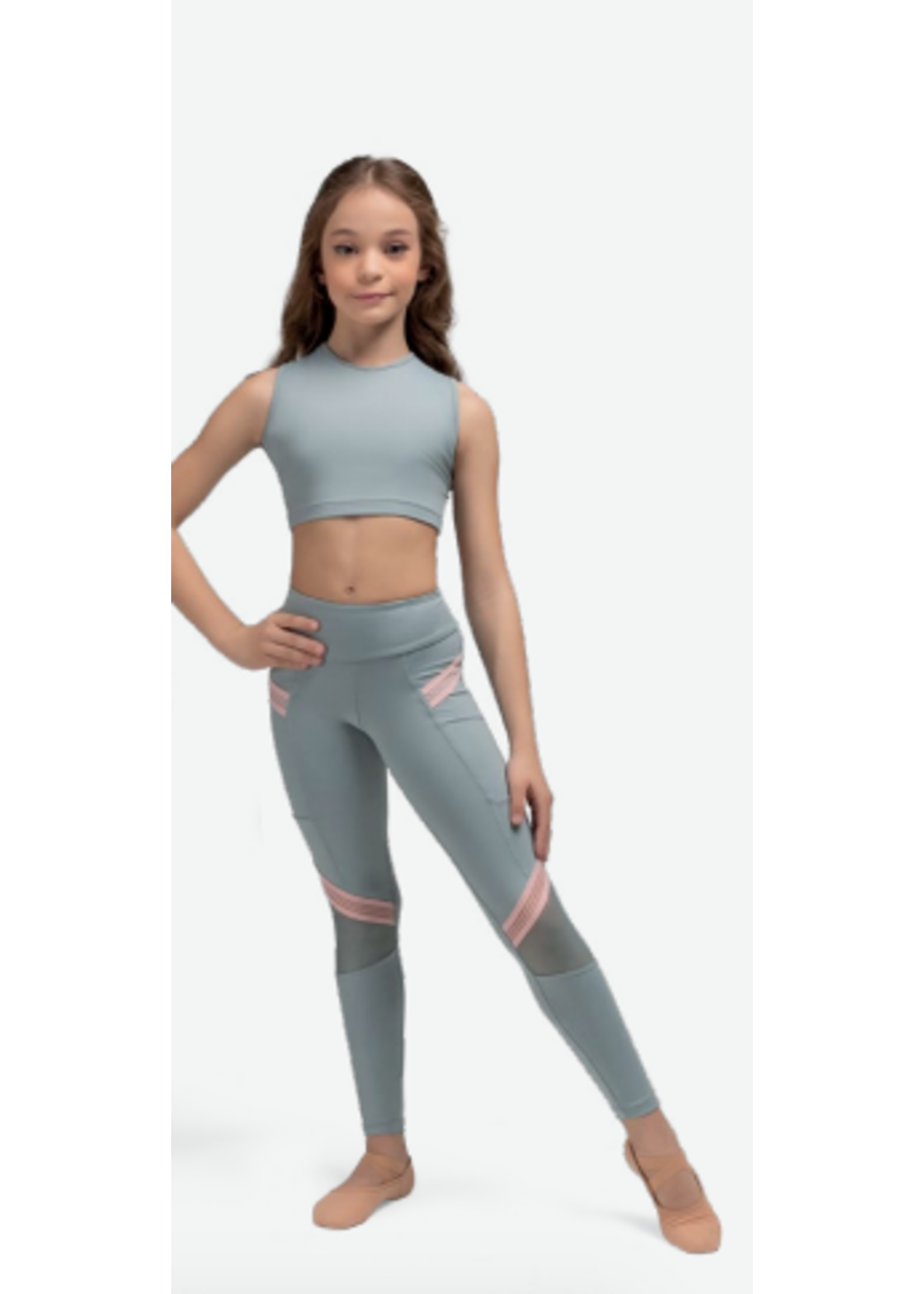 SO DANCA RDE2690 L2691 DETAILED ELASTIC CROSS BACK CROP TOP