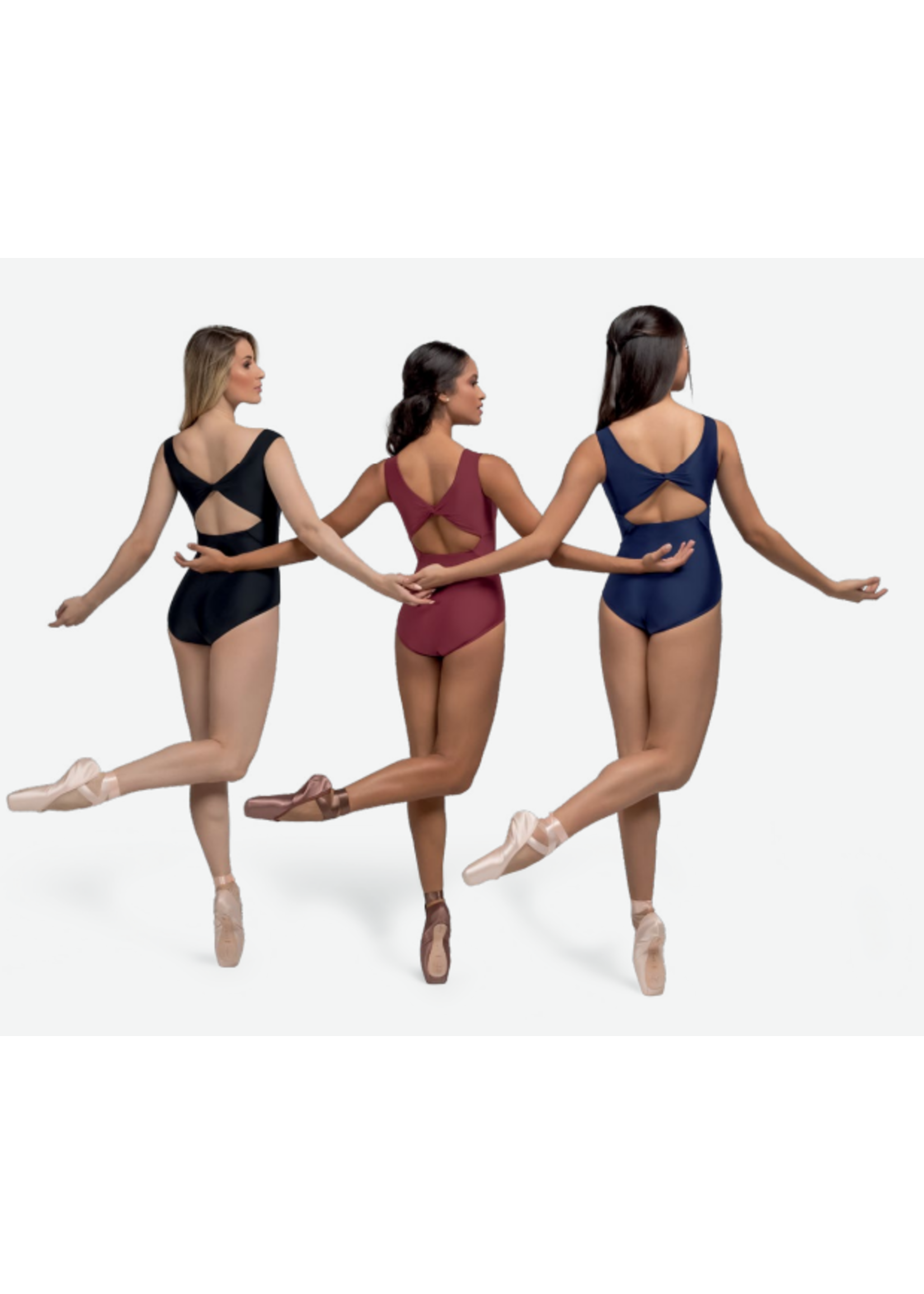 SO DANCA RDE2712 PINCHED FRONT TANK LEOTARD WITH TWIST BACK
