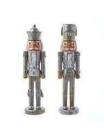KURT S. ADLER F2279 PLATINUM SILVER 15" NUTCRACKER