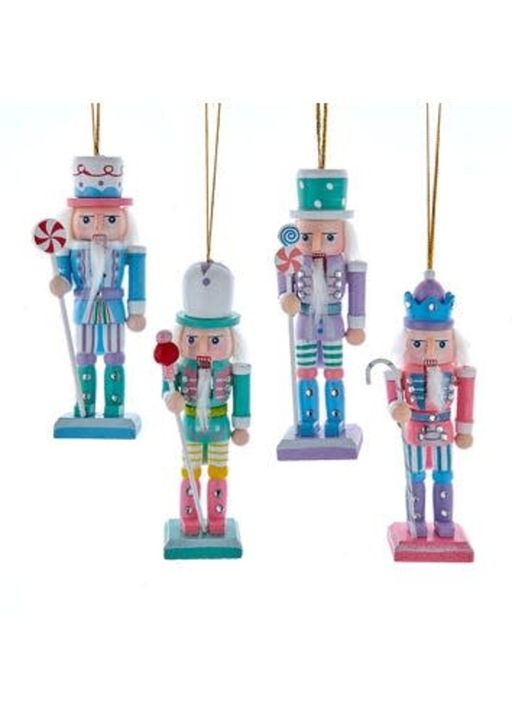 KURT S. ADLER C5989 CANDY SHOP QUARTET 5" PASTEL NUTCRACKER ORNAMENT
