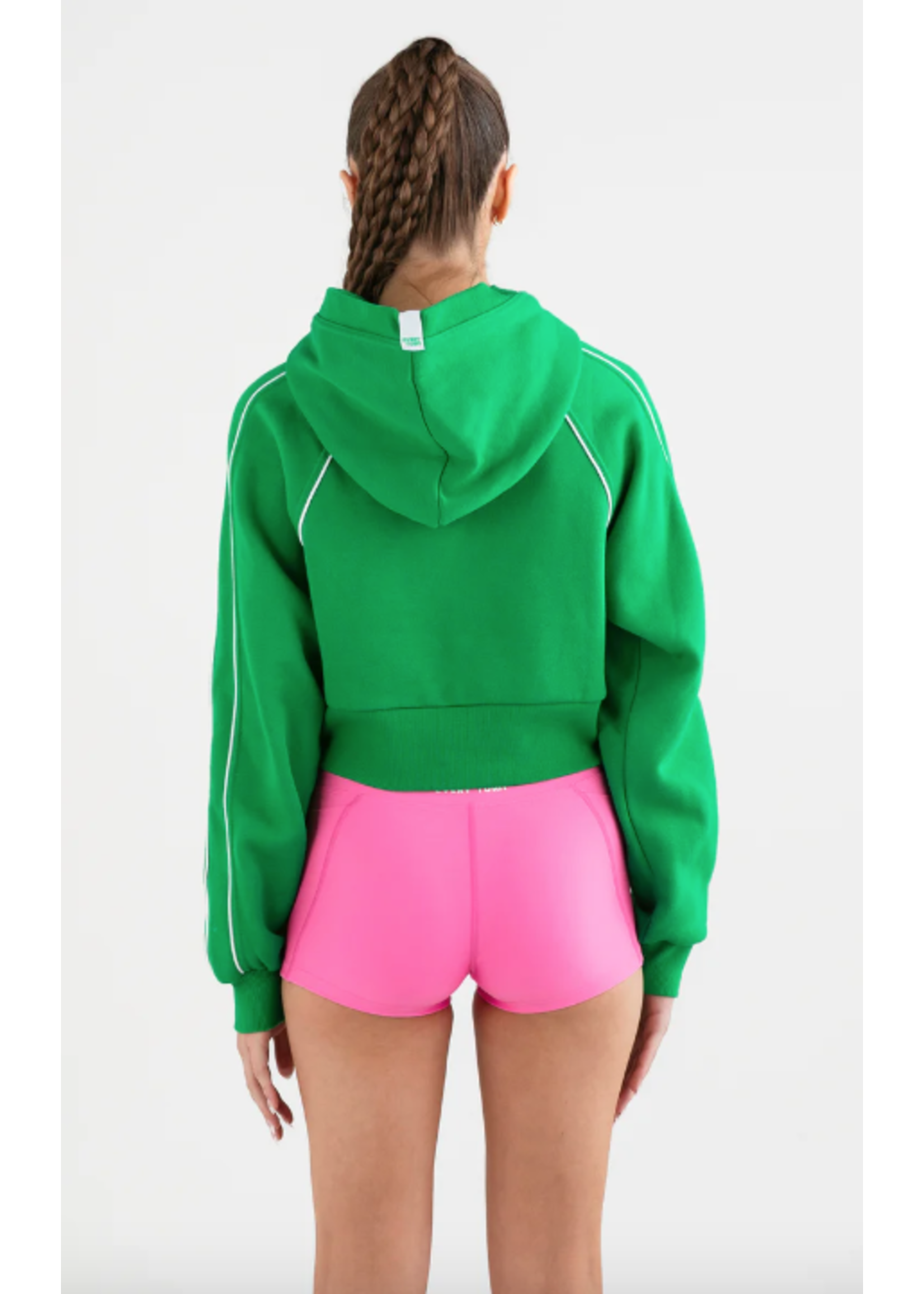 EVERY TURN 6033 SQUAD CROPPED PIPED HOODIE SWEATSHIRT