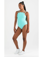EVERY TURN 6026 ART DECO MULTI PIPED DOUBLE STRAP CAMISOLE LEOTARD