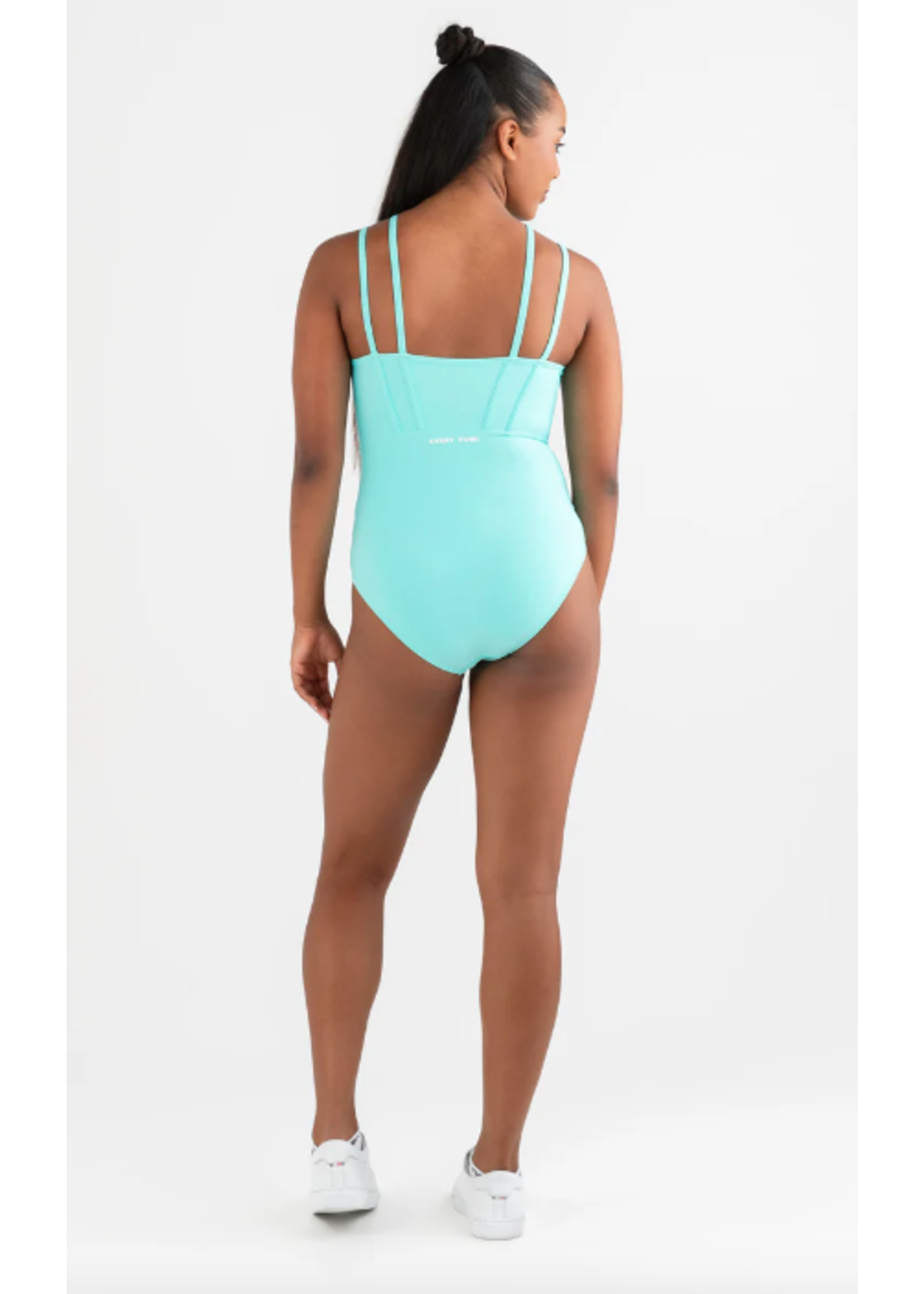 EVERY TURN 6026 ART DECO MULTI PIPED DOUBLE STRAP CAMISOLE LEOTARD