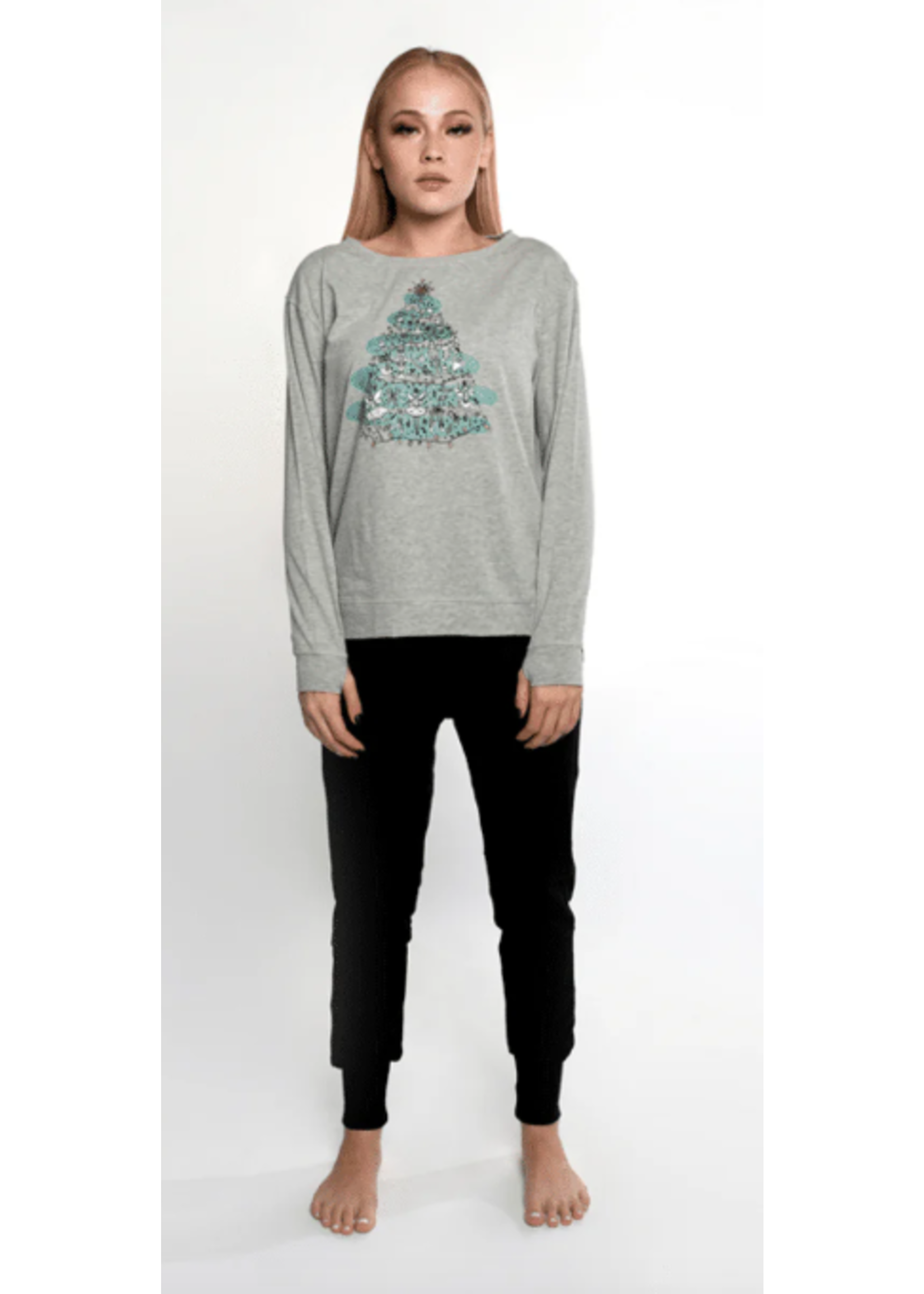 SUGAR & BRUNO DOODLE TREE BALLERINA CHRISTMAS TOP