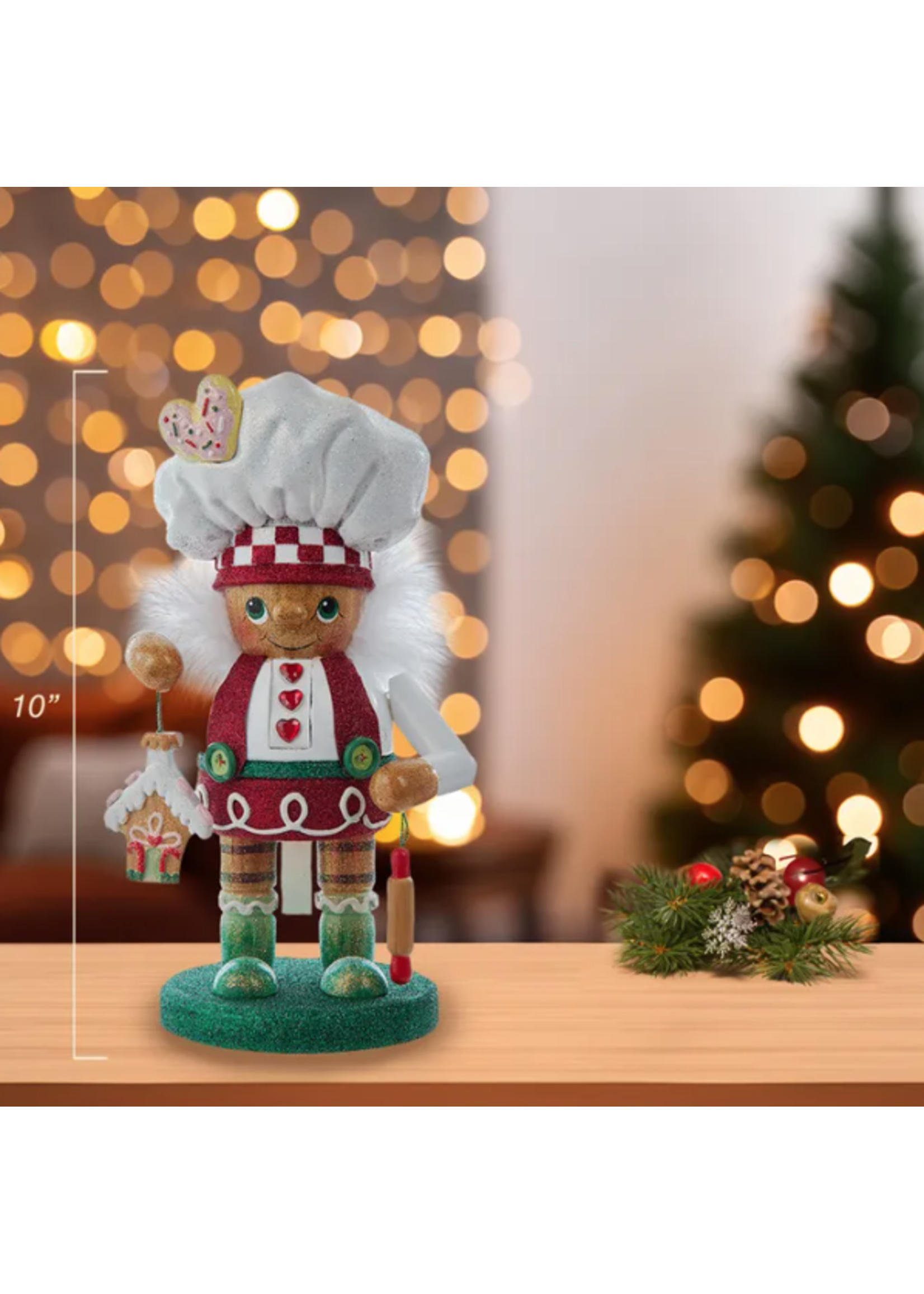 KURT S. ADLER GINGERBREAD BAKING COUPLE 10" BOY/GIRL NUTCRACKER