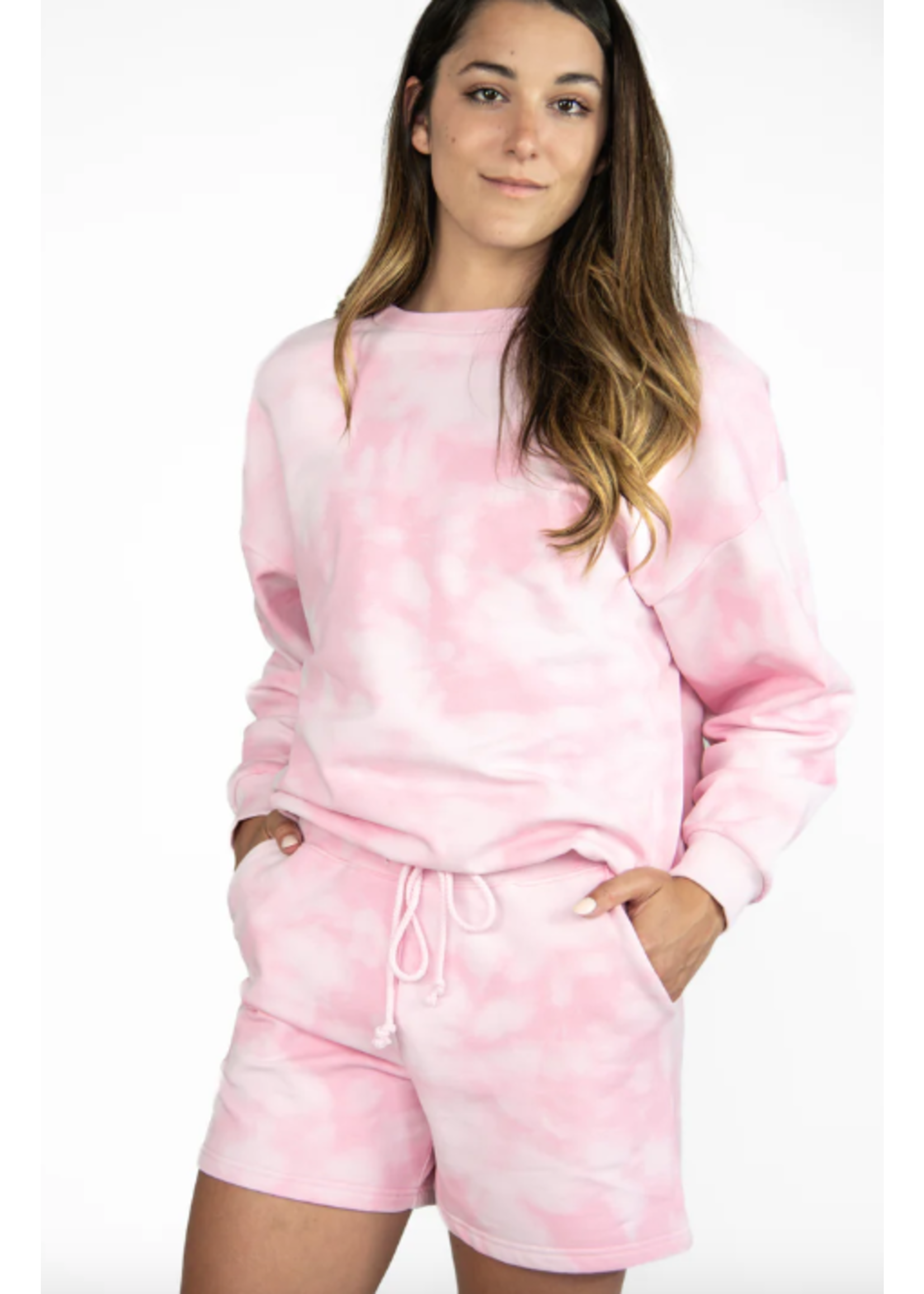 BODY WRAPPERS 31800 TIE DYE DRAWSTRING SWEAT SHORT