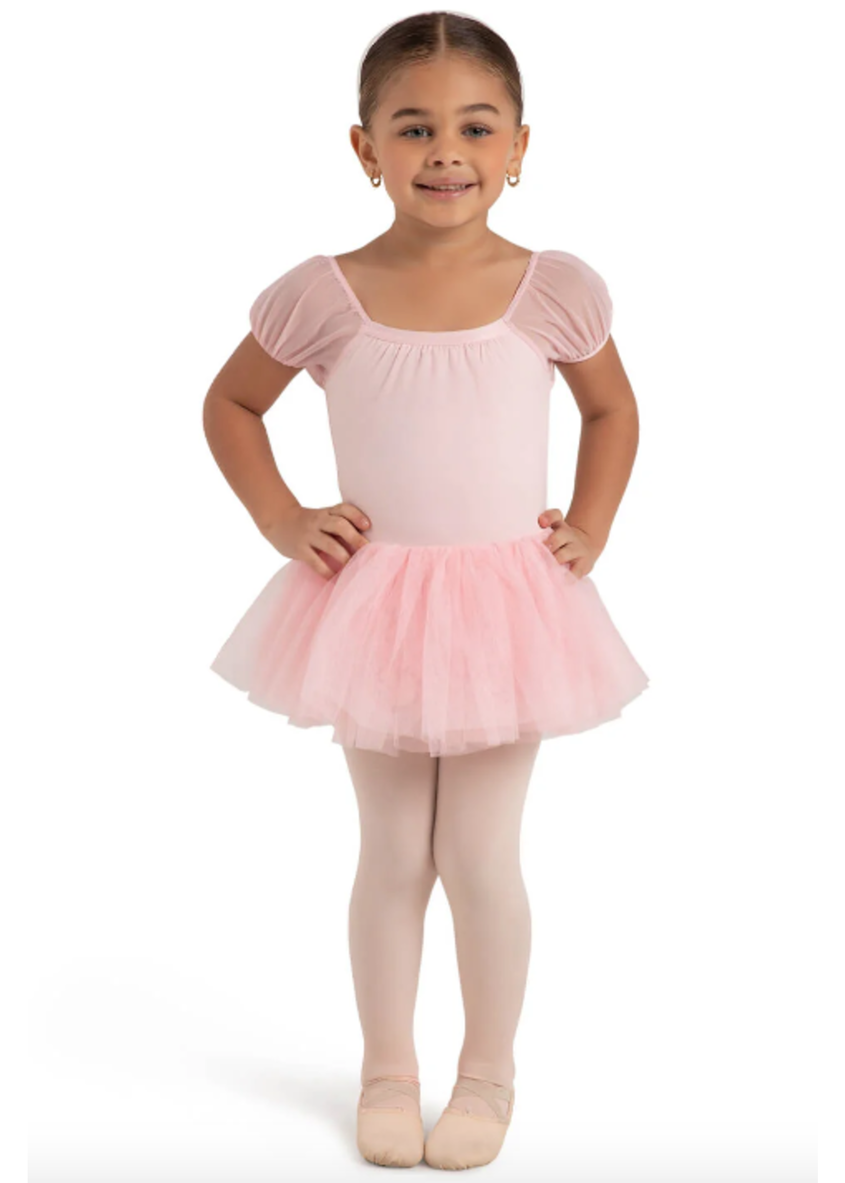 CAPEZIO & BUNHEADS A12171C CLOUD 9 HEAVENLY SHORT SLEEVE TUTU DRESS