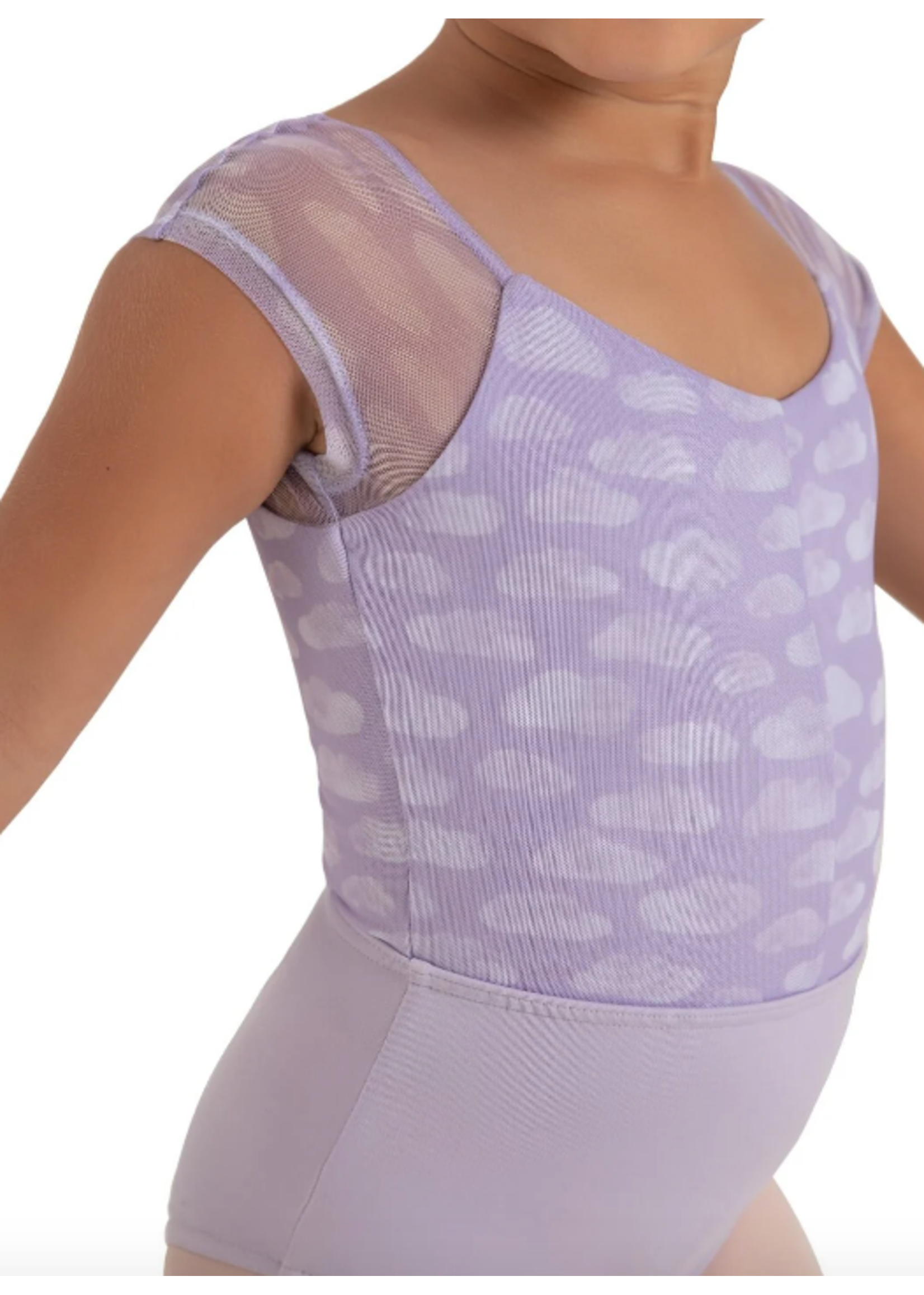 CAPEZIO & BUNHEADS A12167C CLOUD 9 RAINBOW MESH CAP SLEEVE LEOTARD