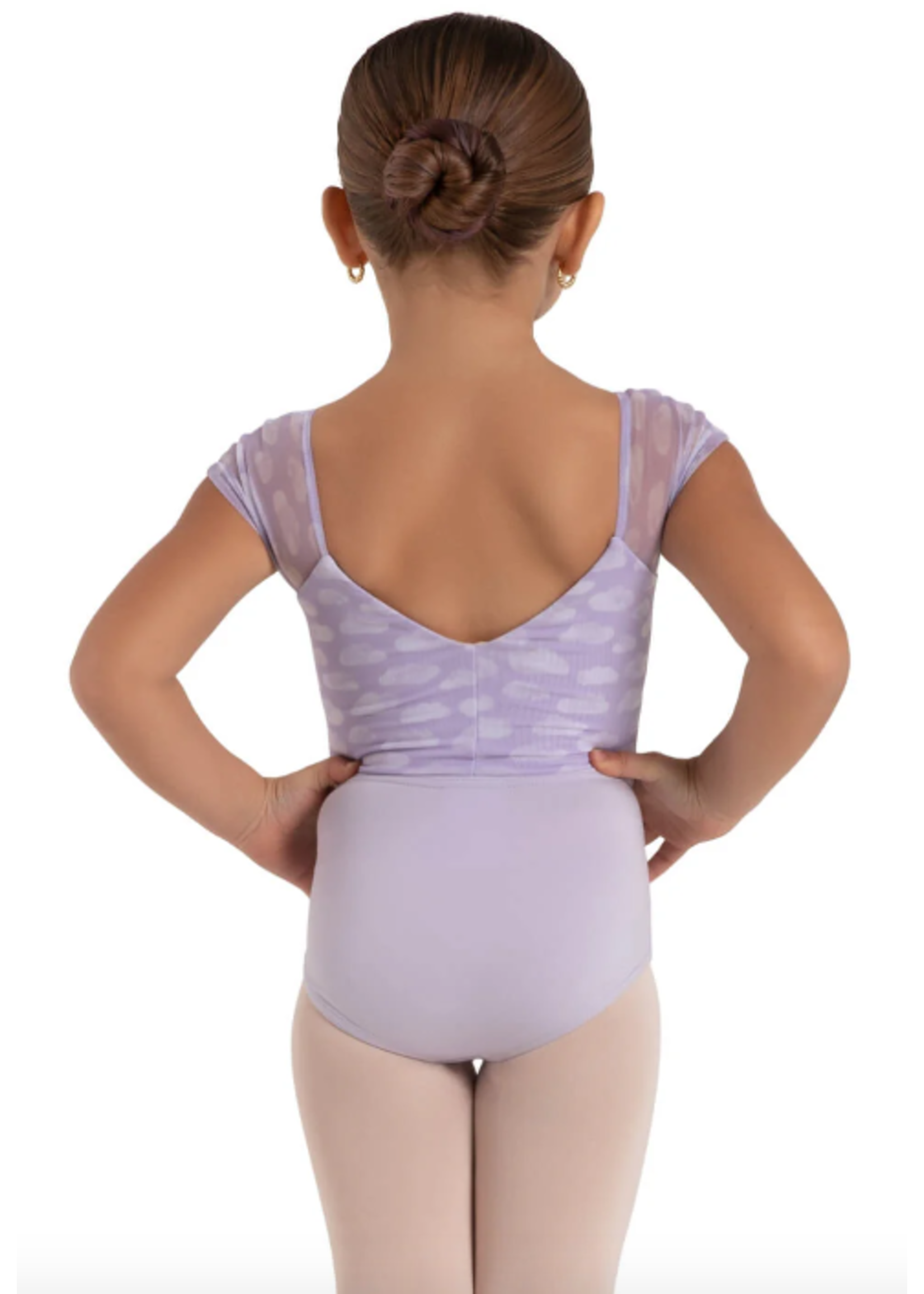 CAPEZIO & BUNHEADS A12167C CLOUD 9 RAINBOW MESH CAP SLEEVE LEOTARD