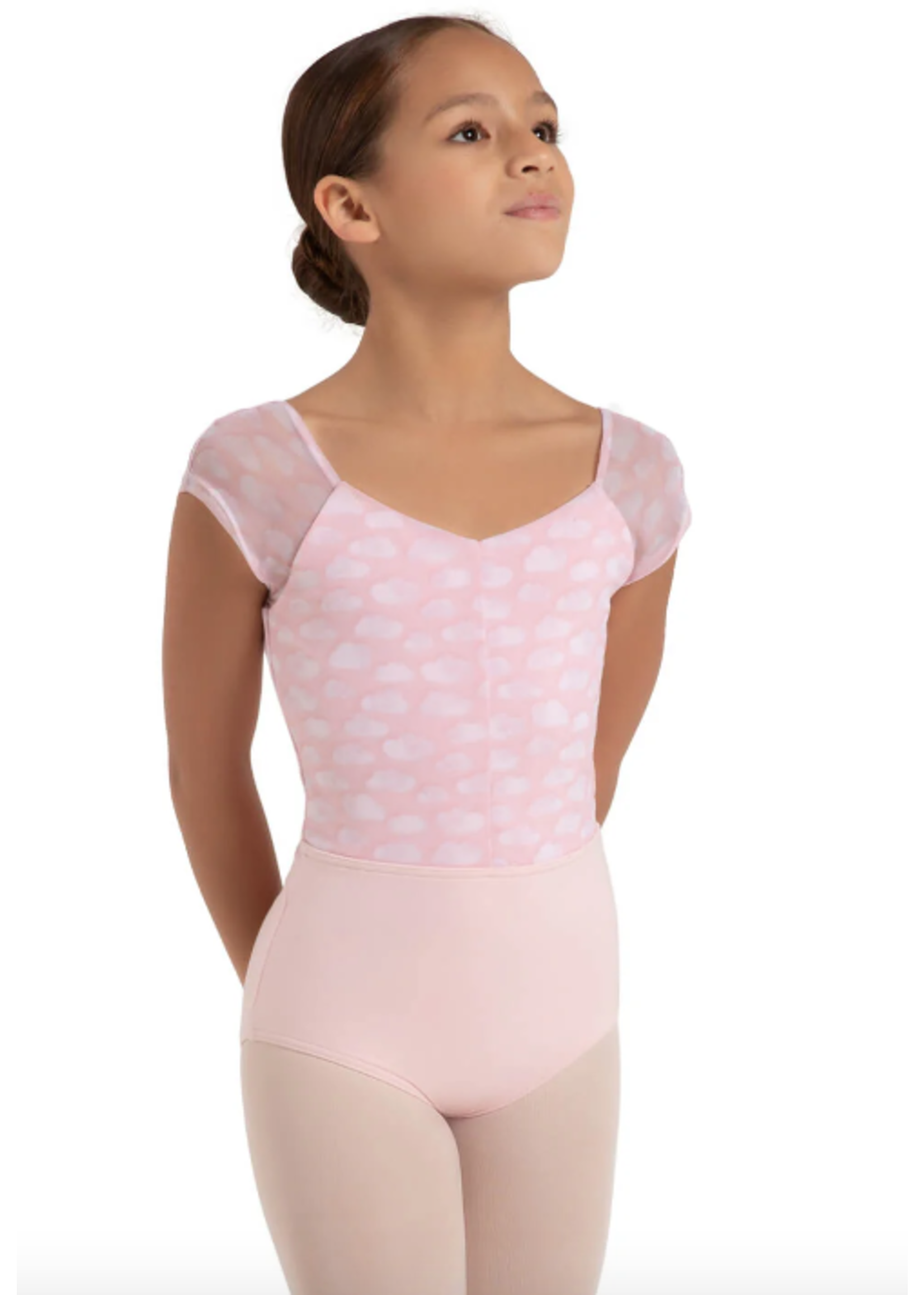 CAPEZIO & BUNHEADS A12167C CLOUD 9 RAINBOW MESH CAP SLEEVE LEOTARD