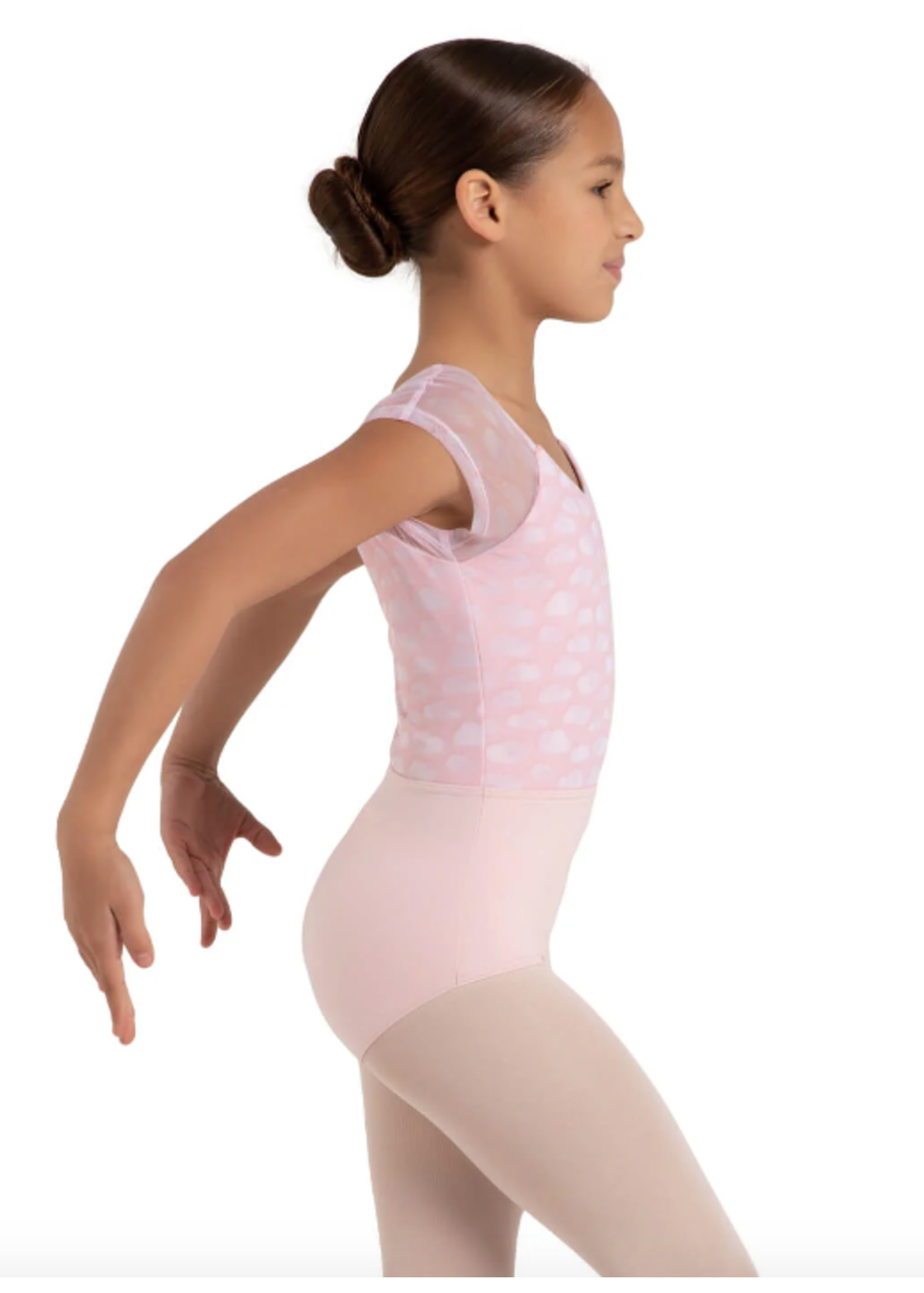 CAPEZIO & BUNHEADS A12167C CLOUD 9 RAINBOW MESH CAP SLEEVE LEOTARD