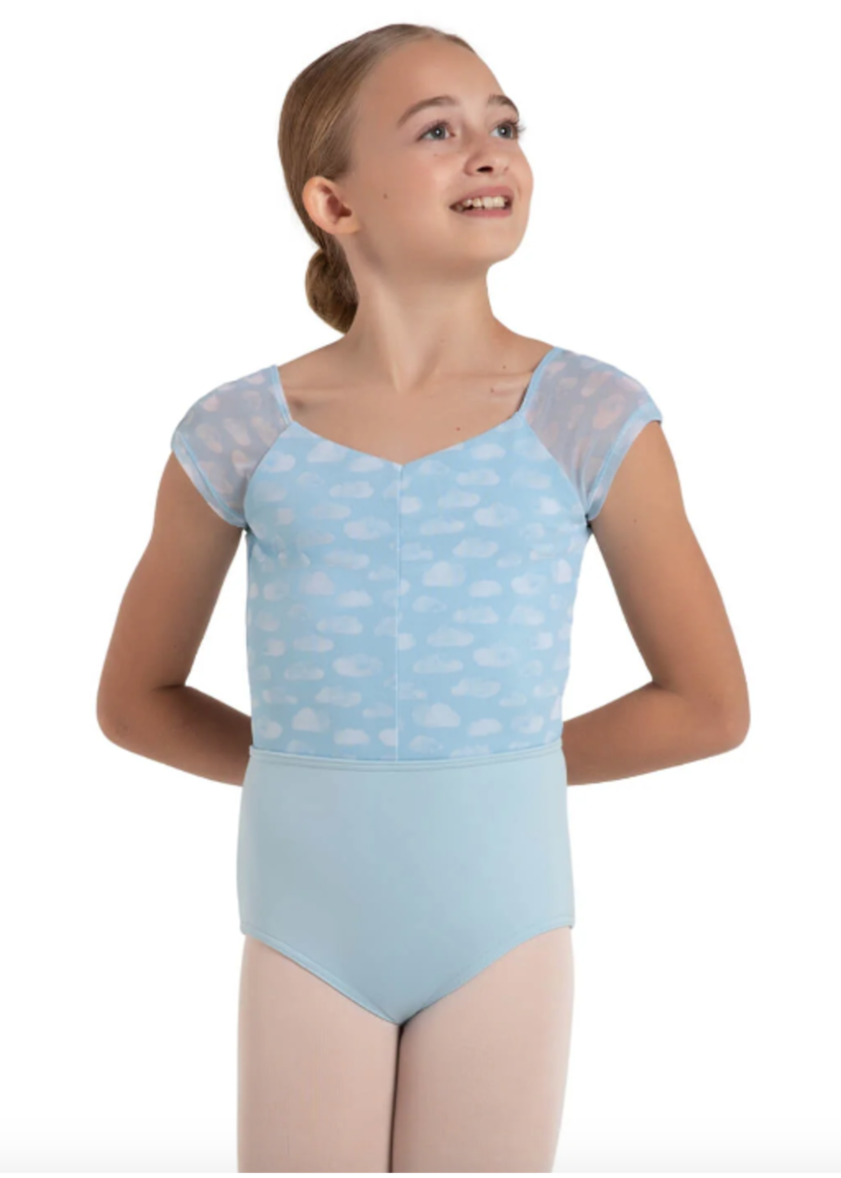 CAPEZIO & BUNHEADS A12167C CLOUD 9 RAINBOW MESH CAP SLEEVE LEOTARD