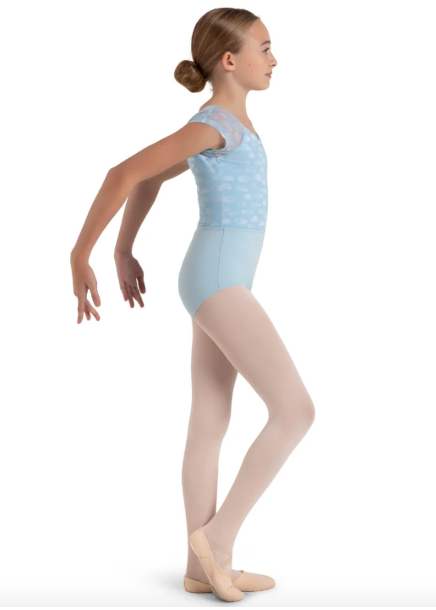 CAPEZIO & BUNHEADS A12167C CLOUD 9 RAINBOW MESH CAP SLEEVE LEOTARD
