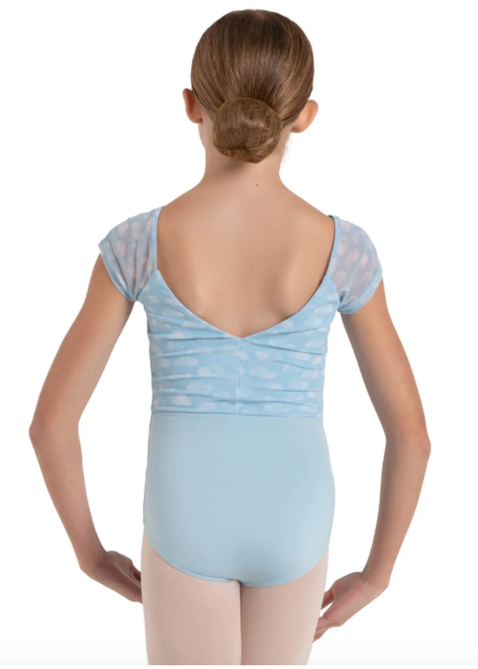 CAPEZIO & BUNHEADS A12167C CLOUD 9 RAINBOW MESH CAP SLEEVE LEOTARD