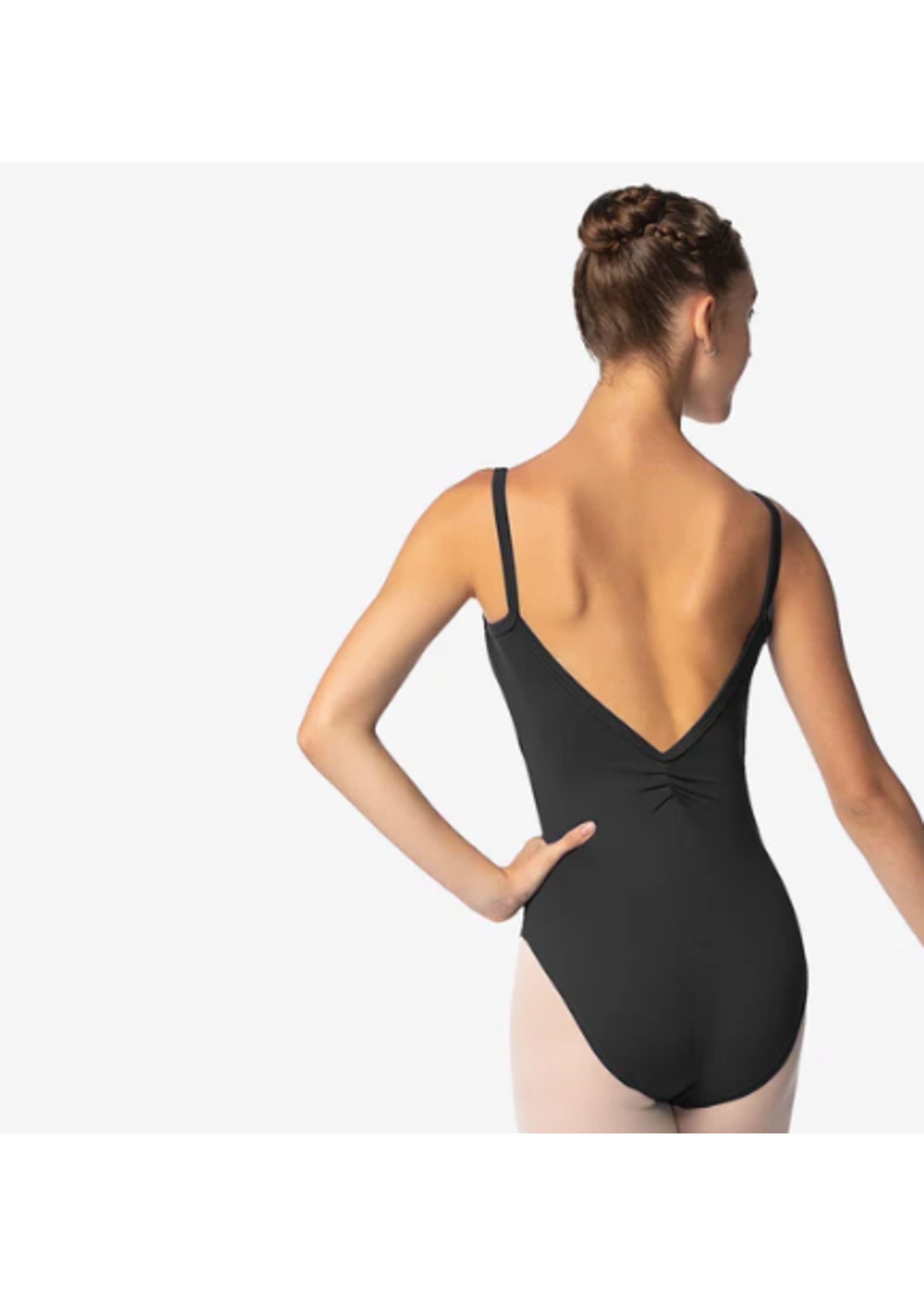 SO DANCA SL113 FLAMMA DOUBLE PINCHED CAMISOLE LEOTARD