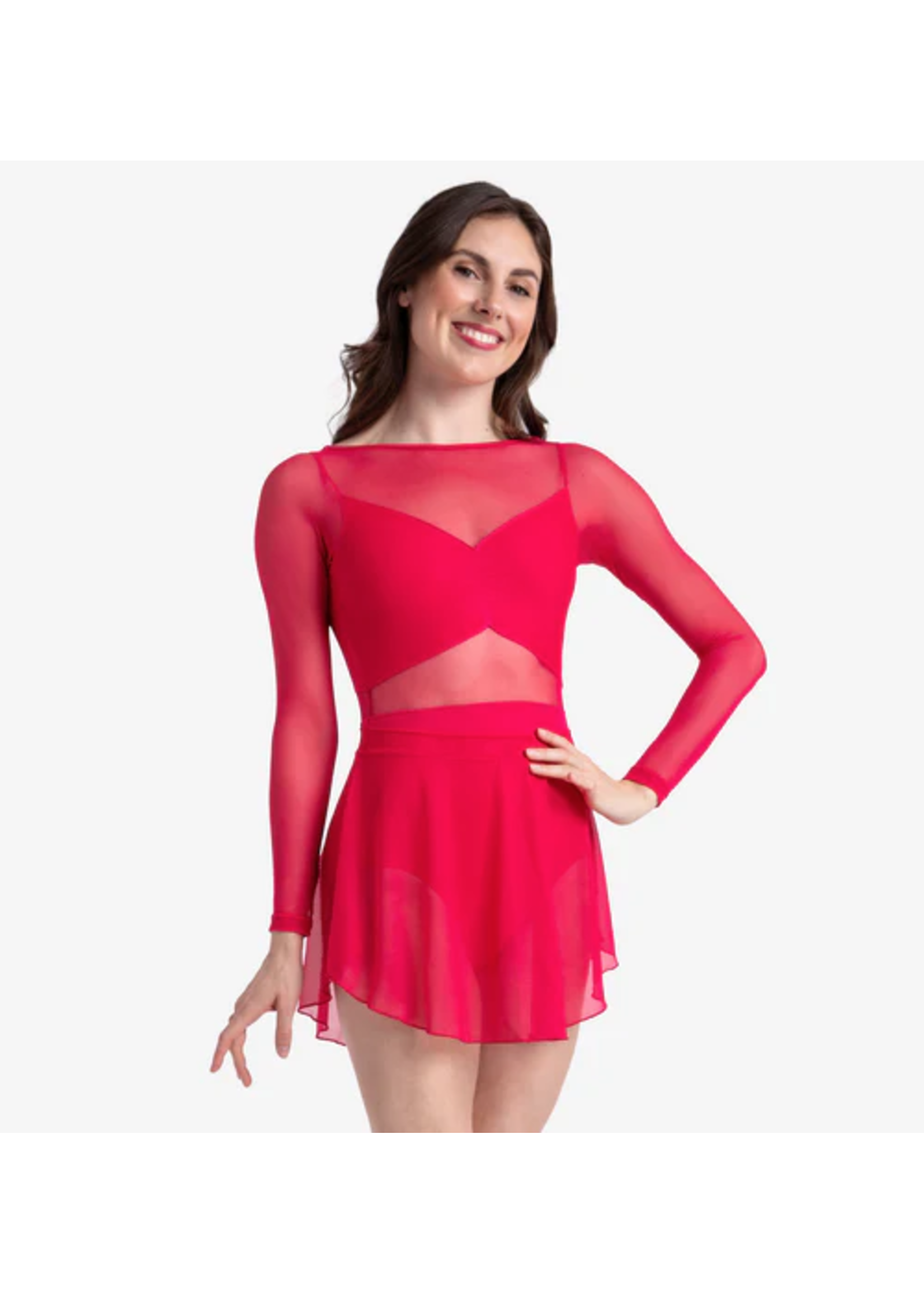 SO DANCA TILER PECK MESH PULL ON SKIRT