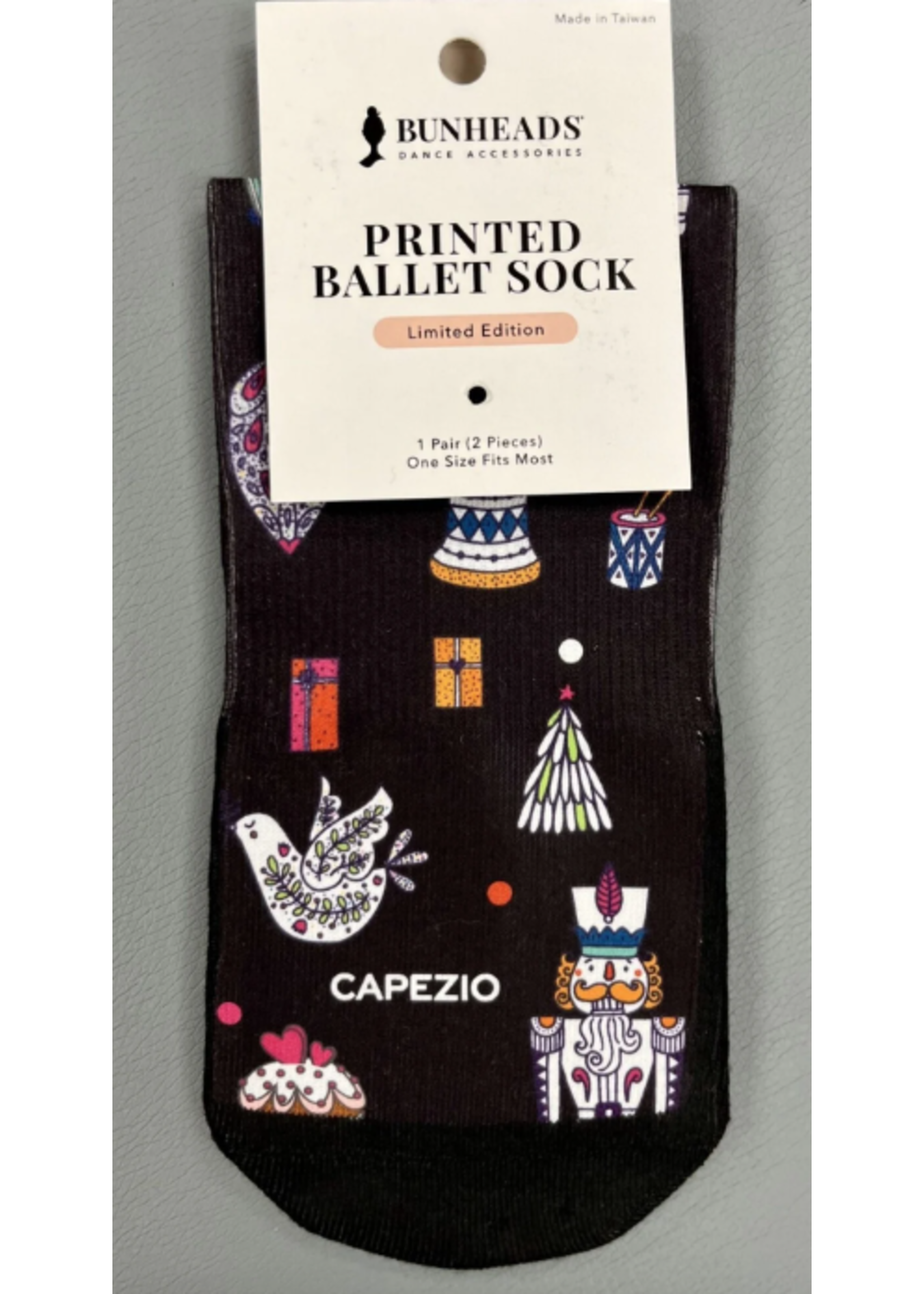 CAPEZIO & BUNHEADS APC001 PRINTED NUTCRACKER BALLET SOCK