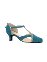 MERLET 1404-580 MERLET ANAIS 1.5" TSTRAP SUEDE CLOSED TOE BALLROOM SHOE