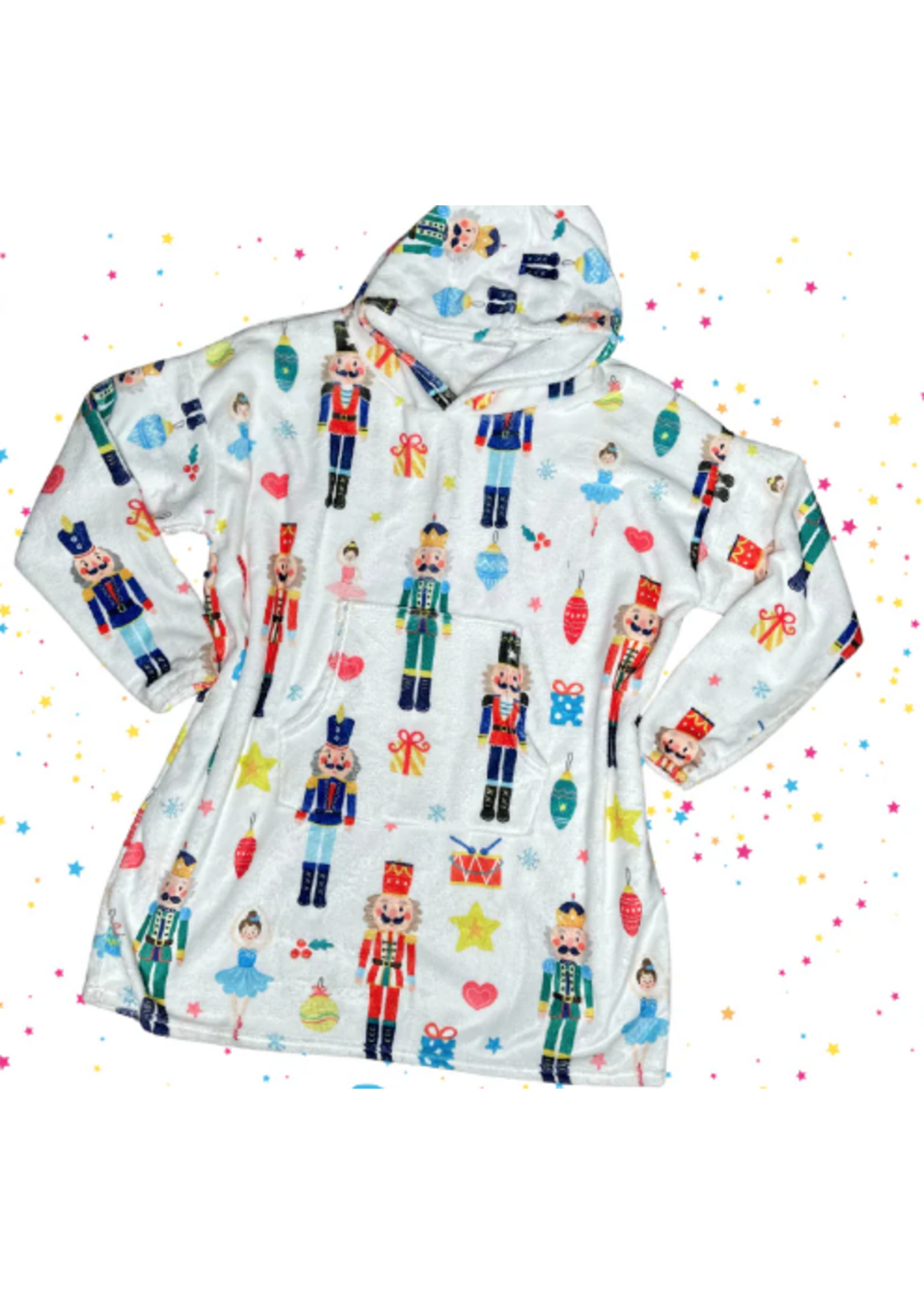 TRENDY TRENDS HOODED NUTCRACKER FLEECE SNUGGIE