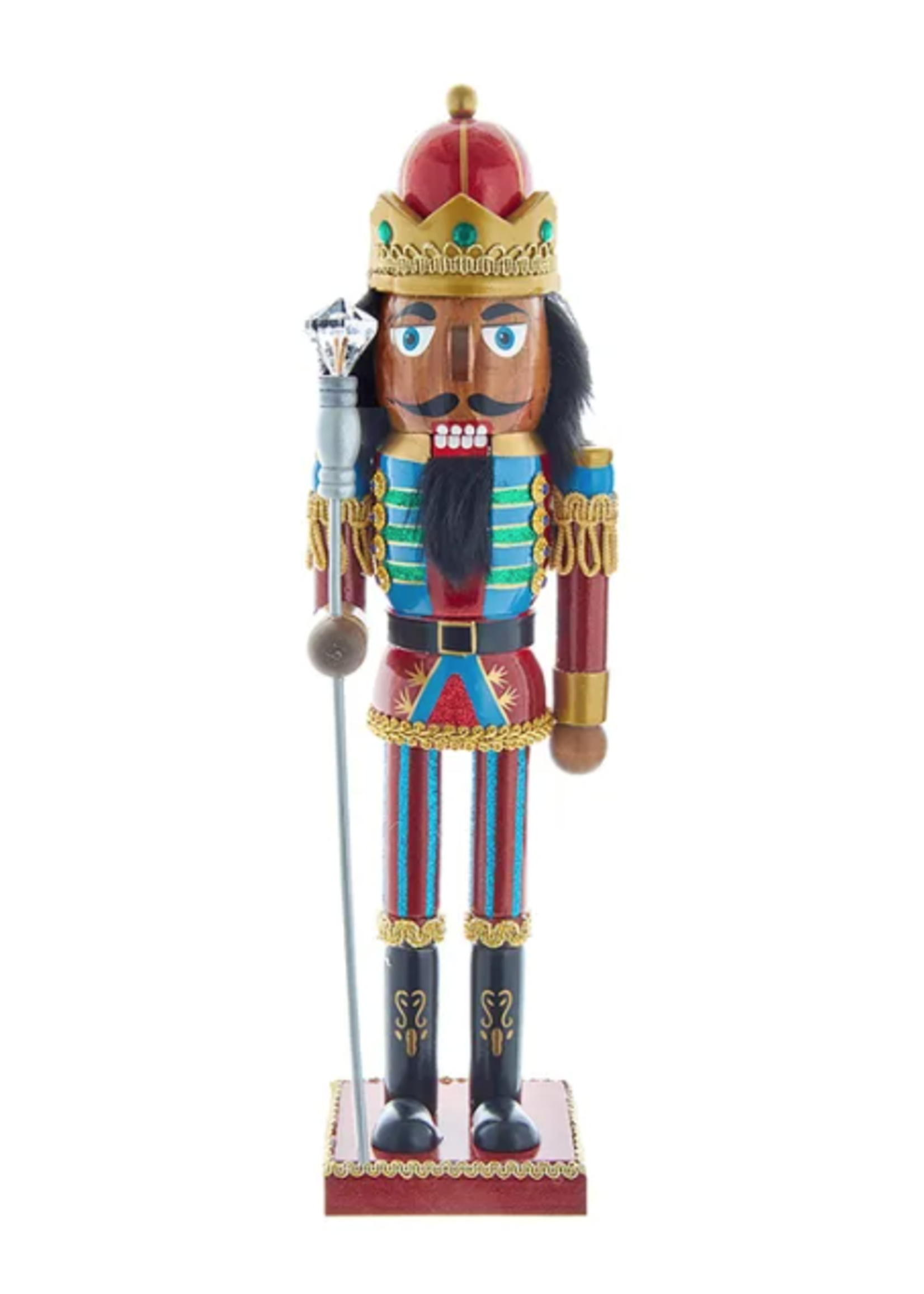 KURT S. ADLER C4795 AFRICAN AMERICAN AMAAL & THE NIGHT VISITORS 15" NUTCRACKER