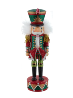 KURT S. ADLER HA0639 HOLLYWOOD SULTAN OF GLITTER 15" SUITED NUTCRACKER ON DRUM
