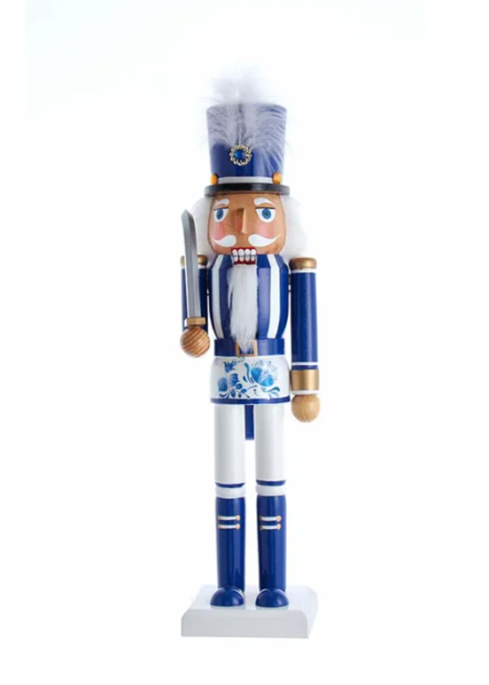 KURT S. ADLER F2086 CHINA PLATE INDIGO BLUE NUTCRACKER