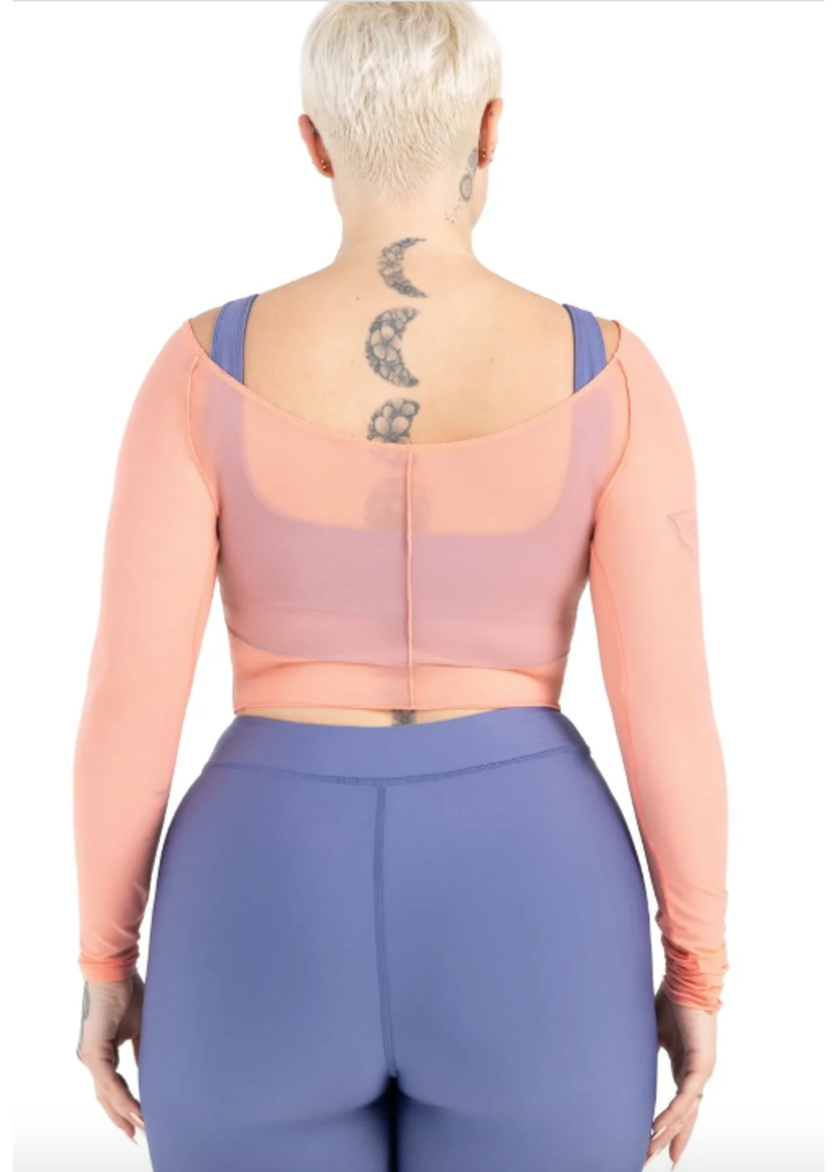 CAPEZIO & BUNHEADS A12247W SUNSET NOSTALGIA DUSK MESH LONG SLEEVE TOP