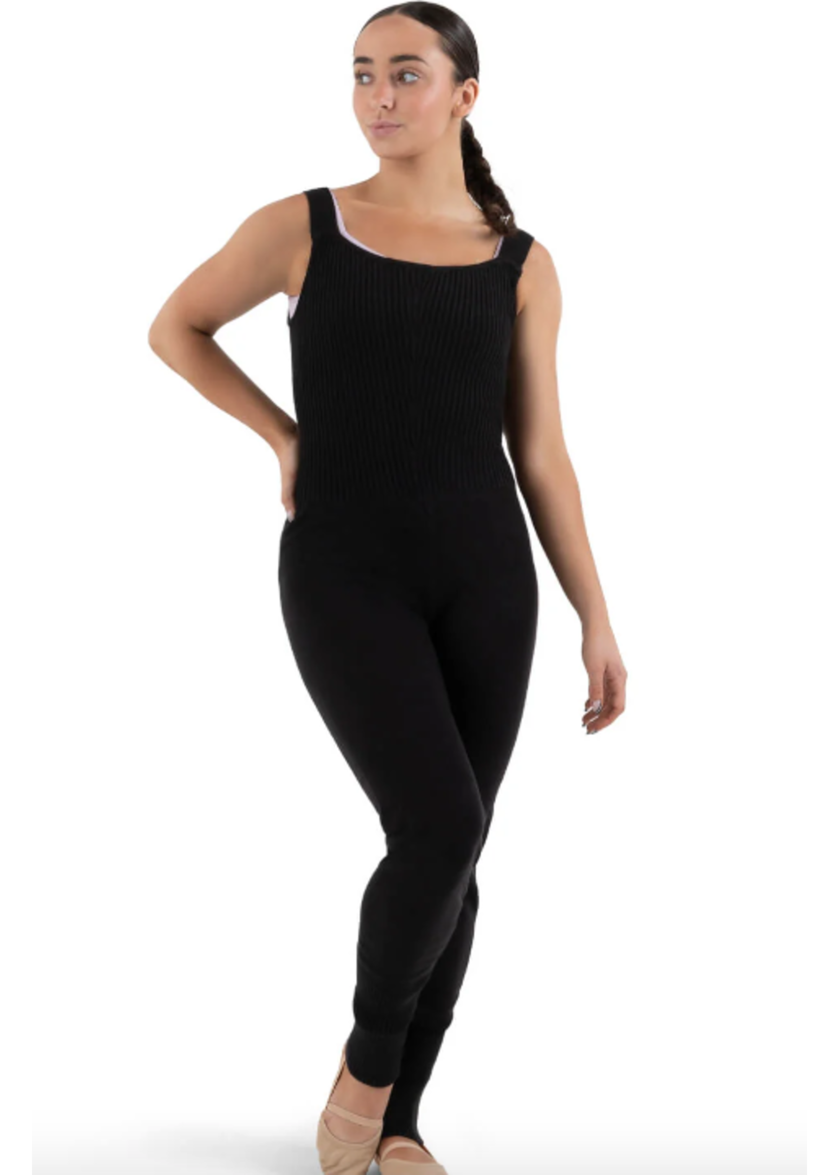 CAPEZIO & BUNHEADS ACK10970W CORE RIBBED KNITWEAR ROMPER JUMPER
