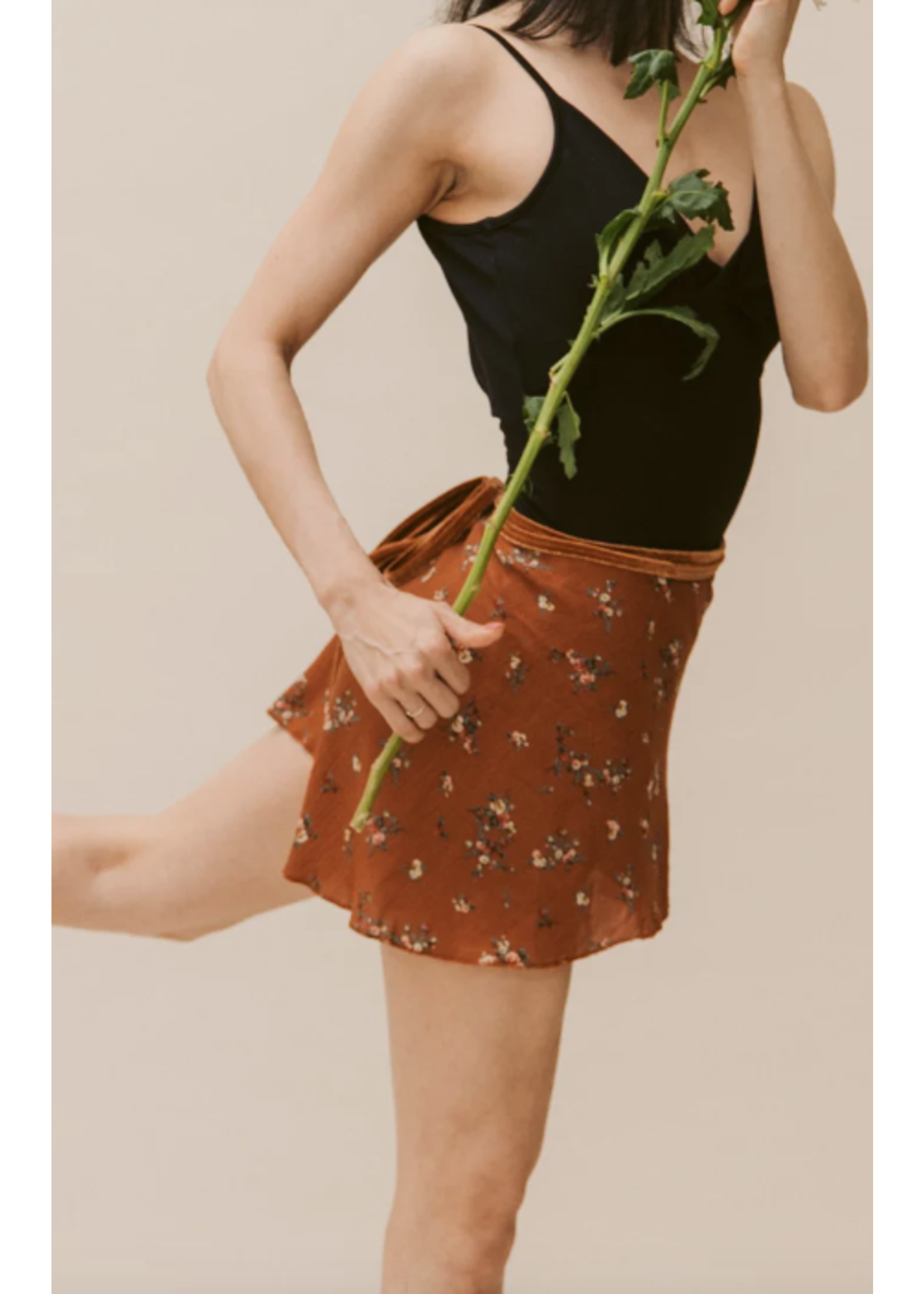 RUBIA WEAR MASHA PRINTED SHORT WRAP SKIRT