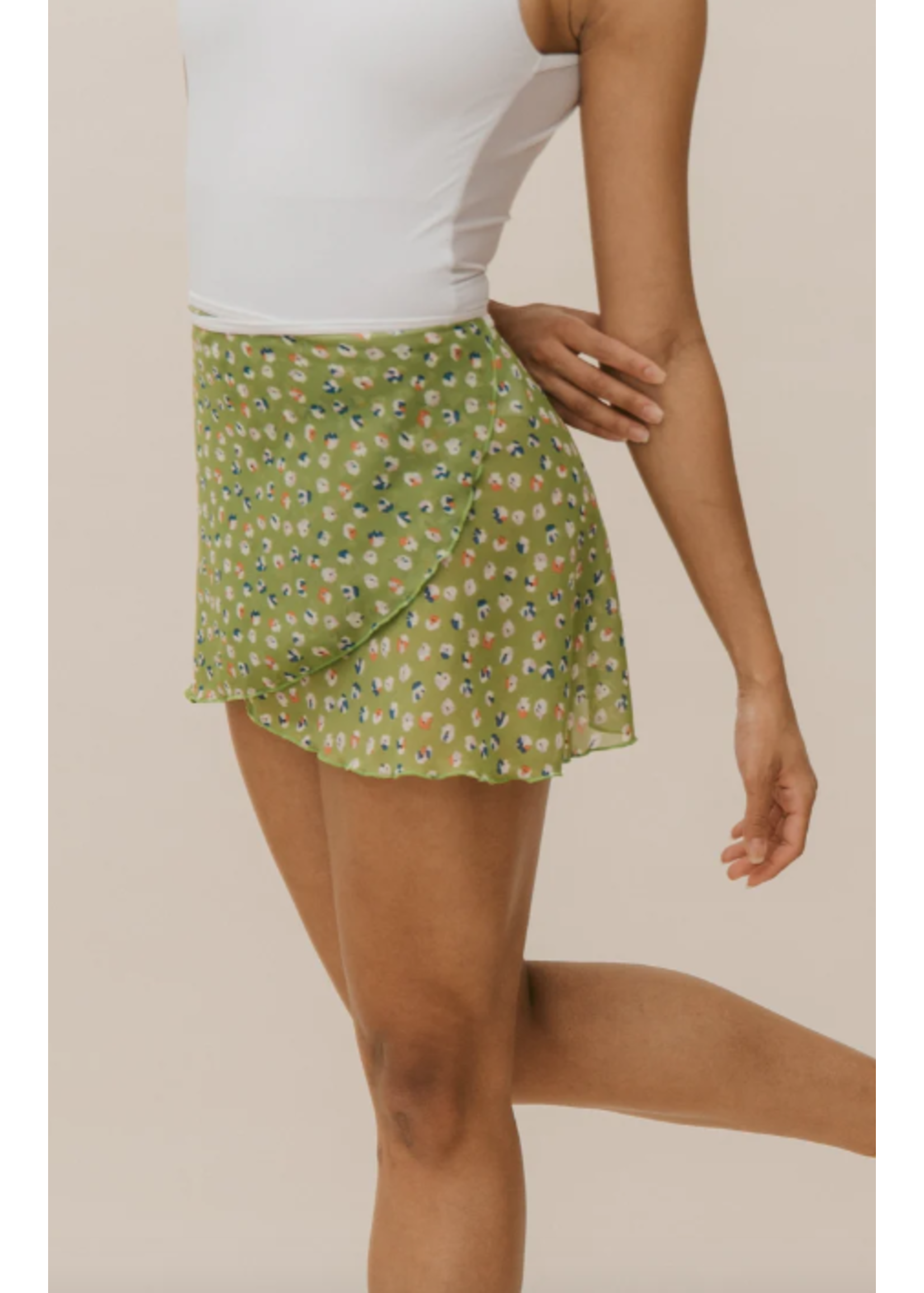 RUBIA WEAR MASHA PRINTED SHORT WRAP SKIRT