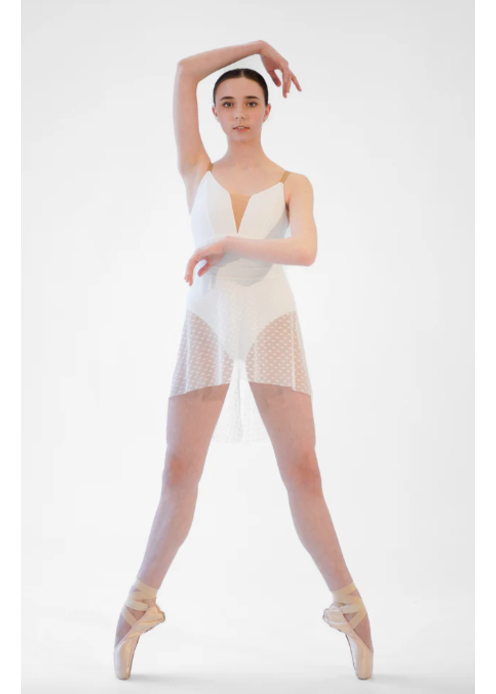 RUBIA WEAR DIDI MESH HI-LO PULL ON SKIRT