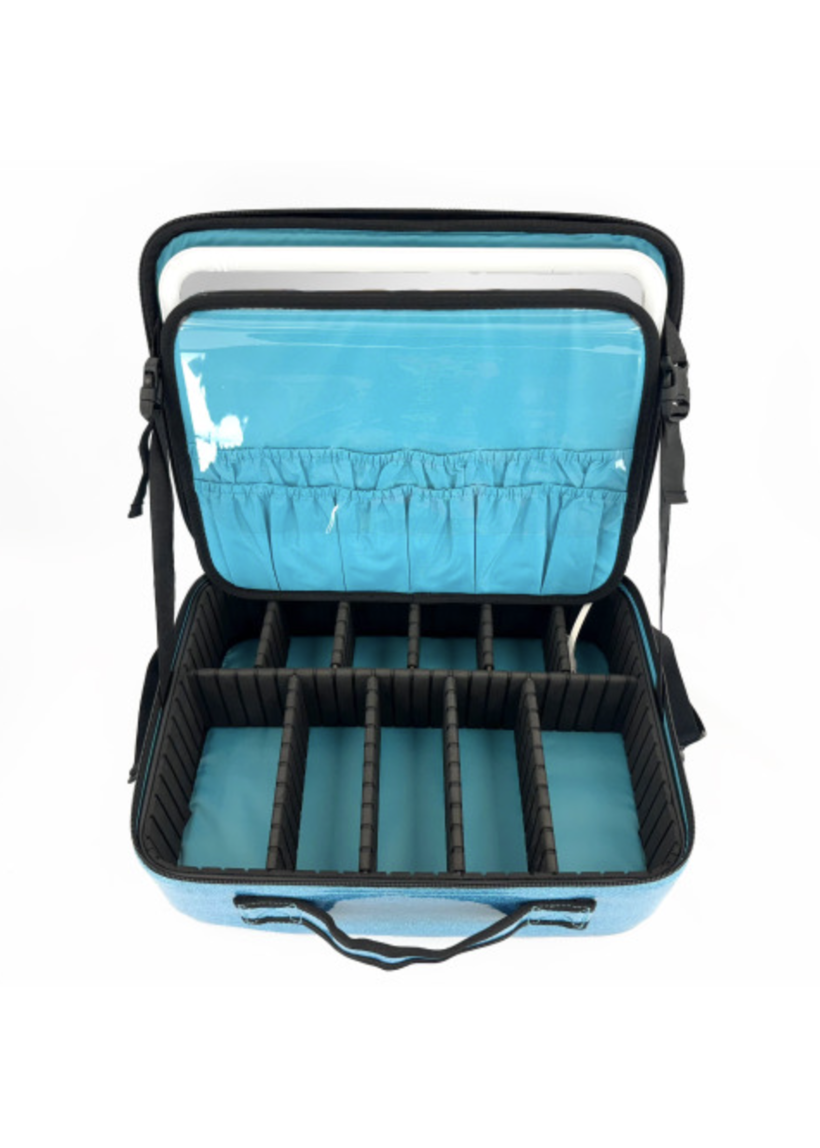 OVATION 1840 LARGE SPARKLE COSMETIC CASE w/ LED MIRROR