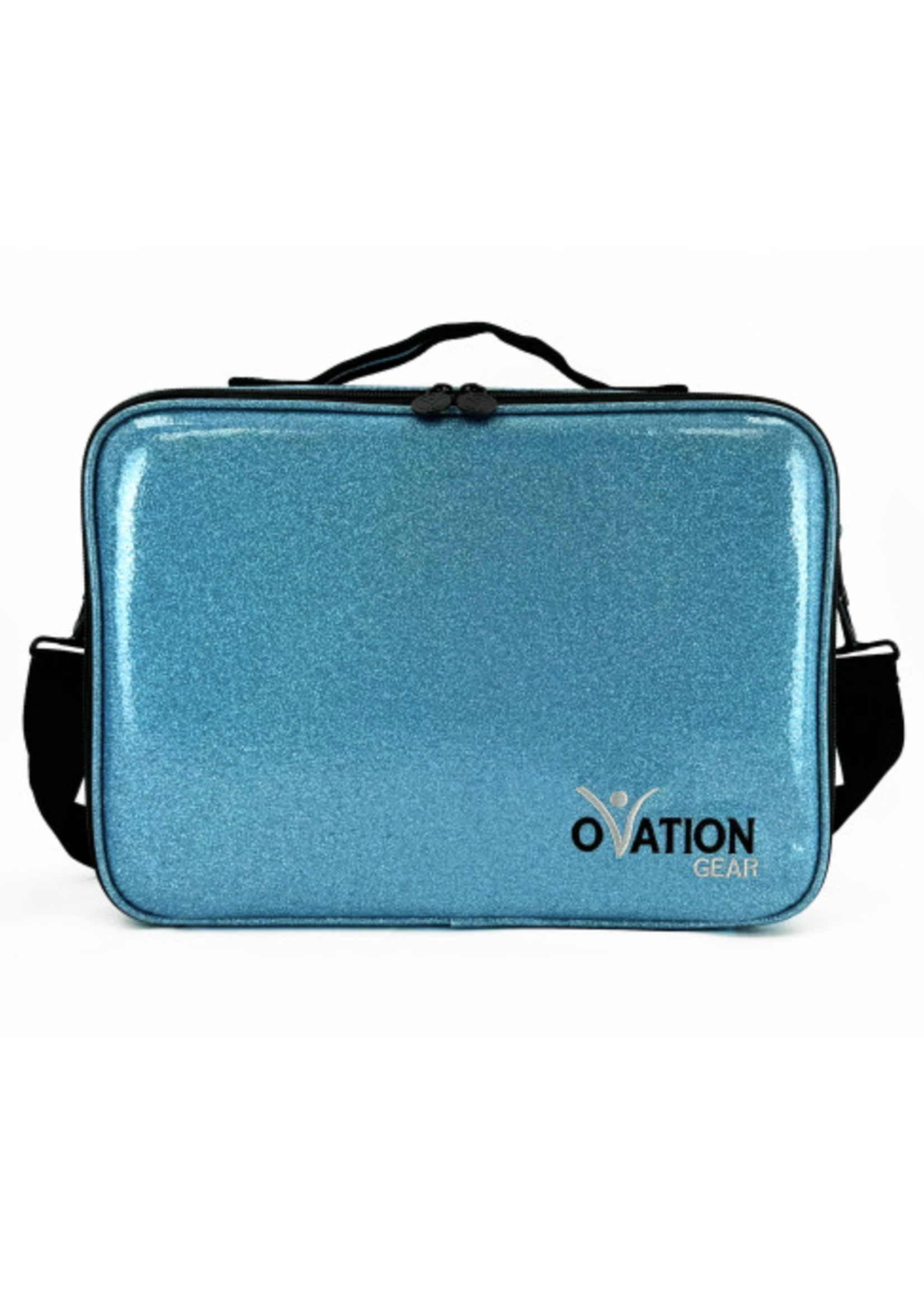 OVATION 1840 LARGE SPARKLE COSMETIC CASE w/ LED MIRROR