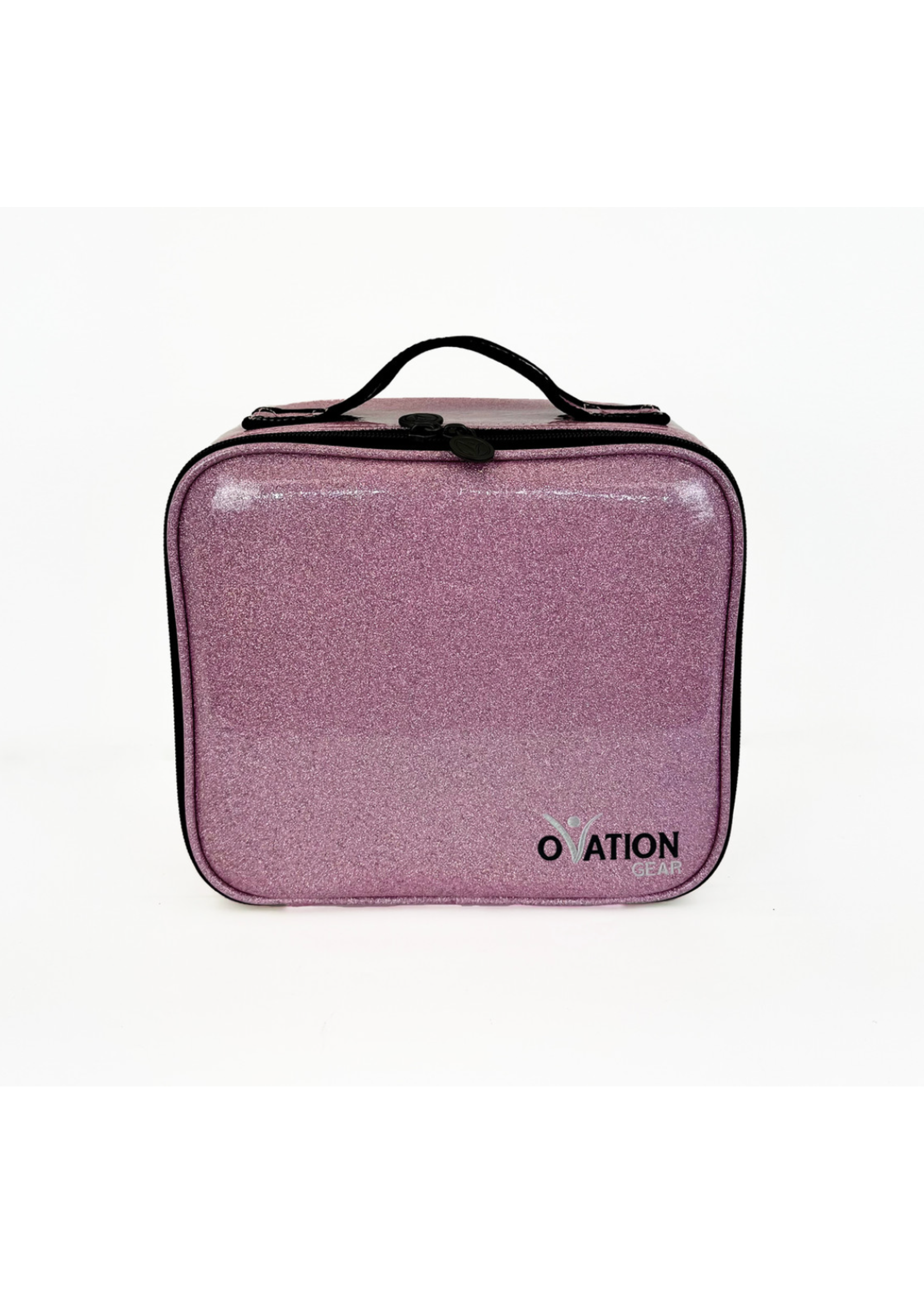 OVATION 1830 SMALL SPARKLE COSMETIC CASE w/ LED MIRROR