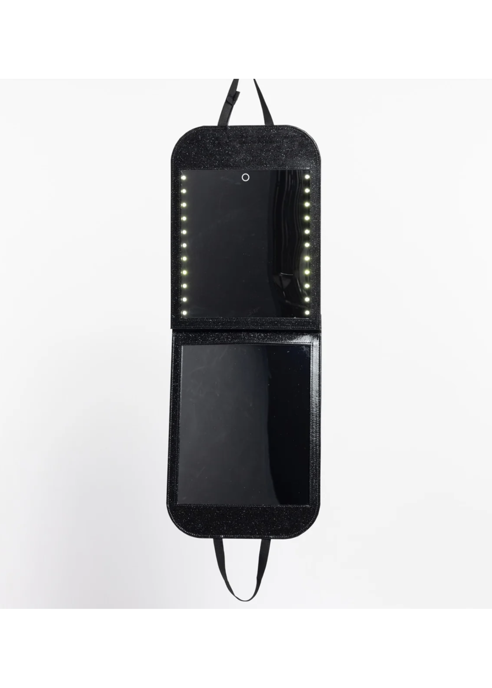 GLAM'R GEAR **NEW**GLITTER HANGING LED FOLDING DOUBLE MIRROR